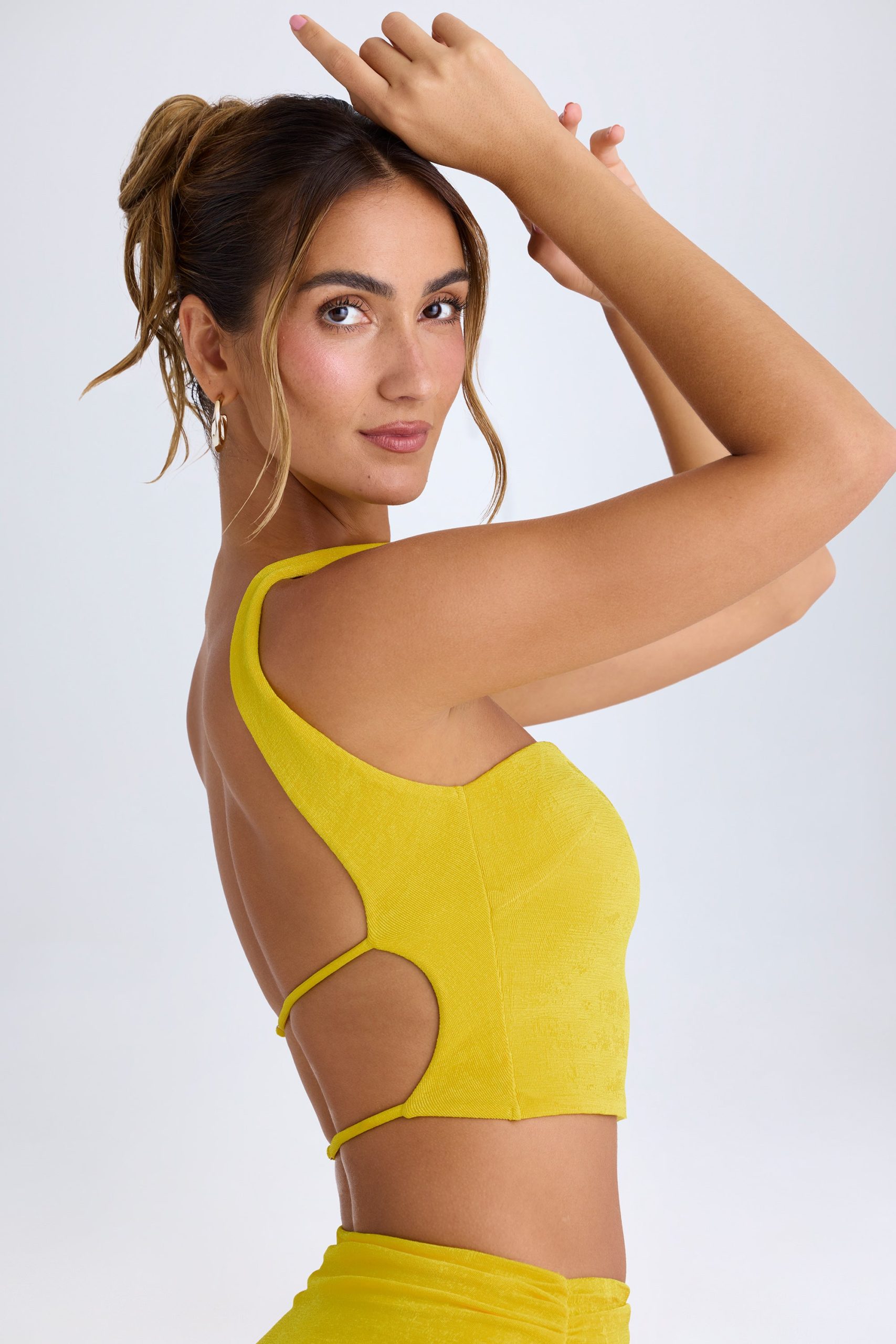 Choker-Detail Bandeau Top in Buttercup - Image 3