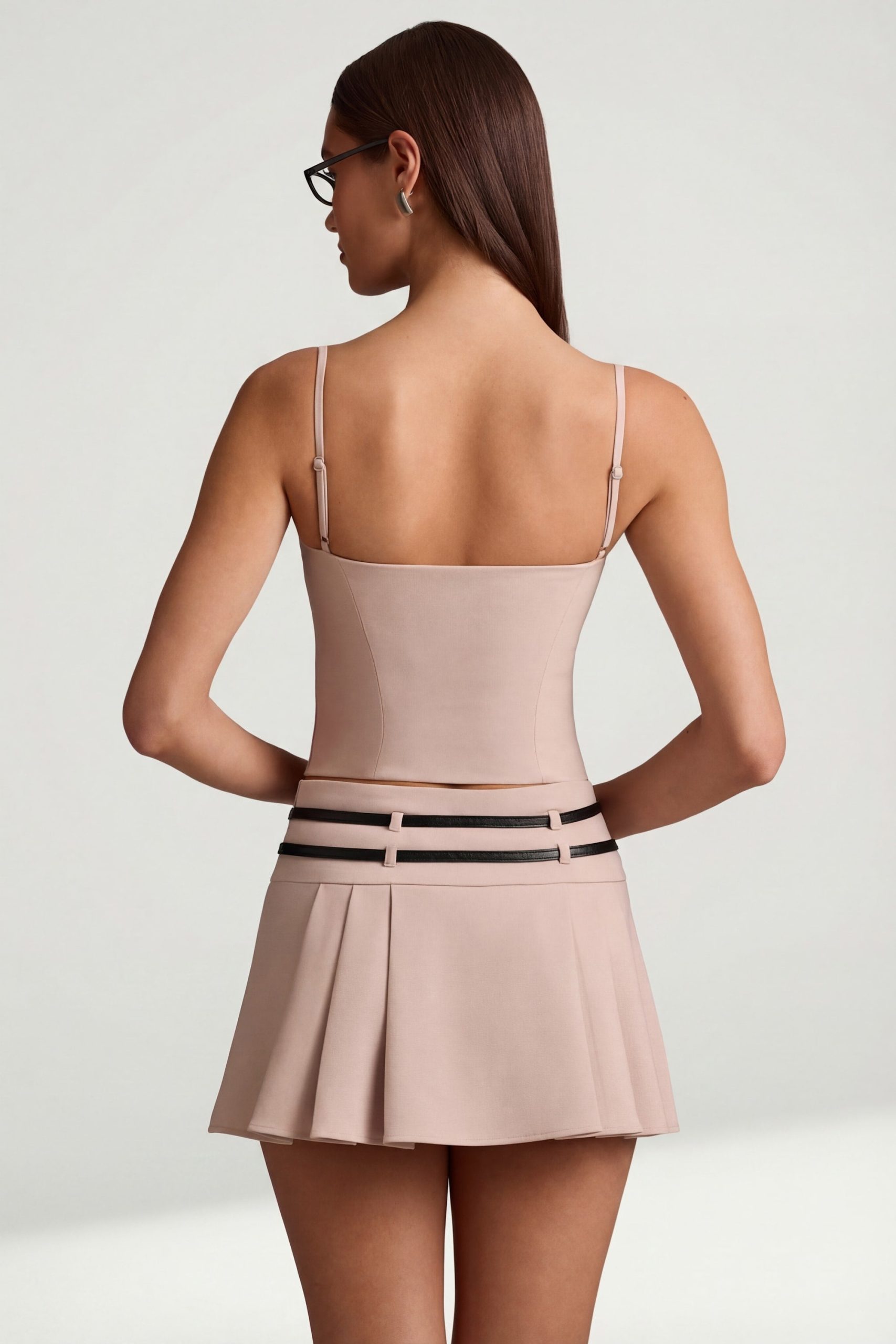 Cut-Top Camisole Top in Mushroom - Image 2