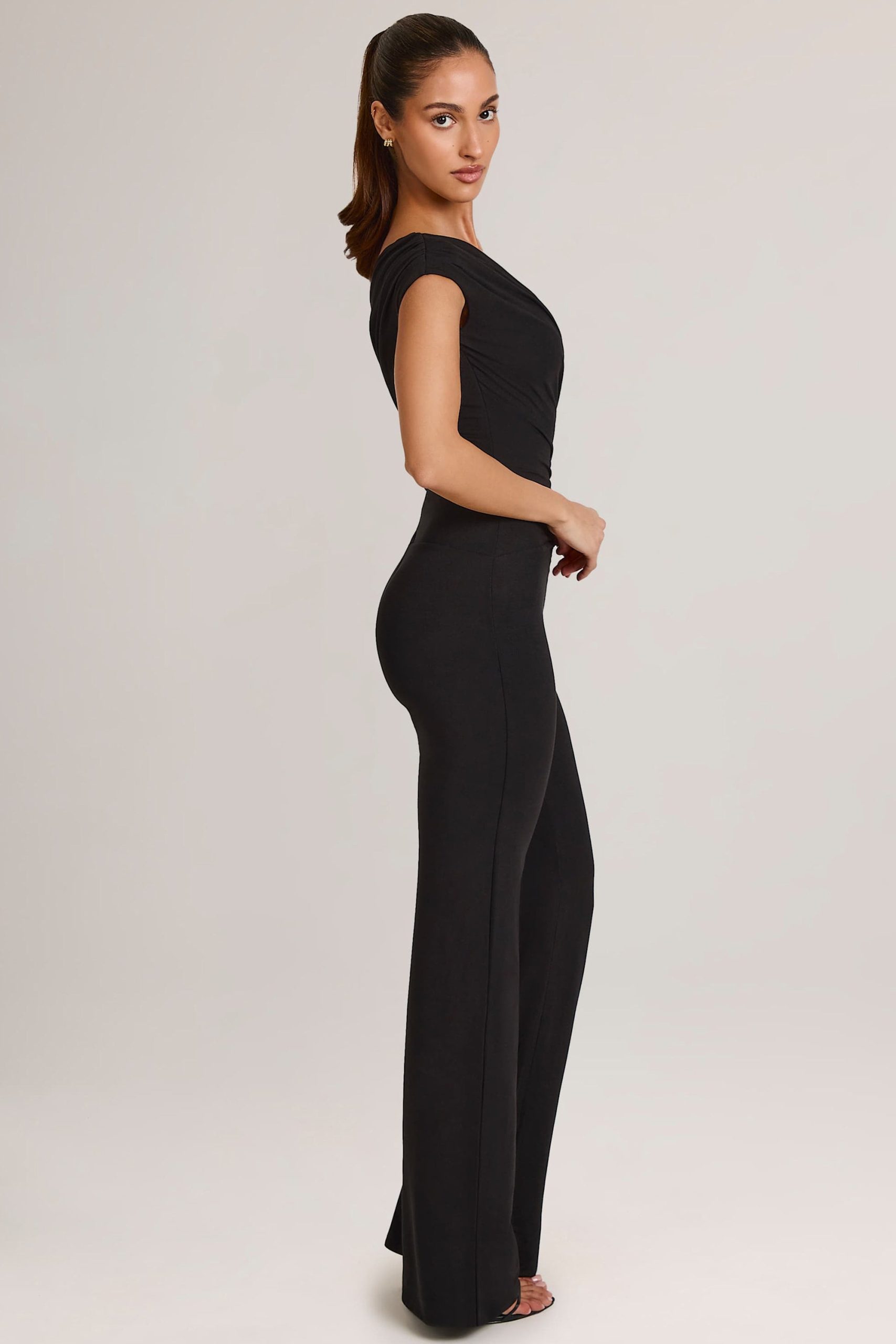 Modal One-Shoulder Jumpsuit in Black - Image 5
