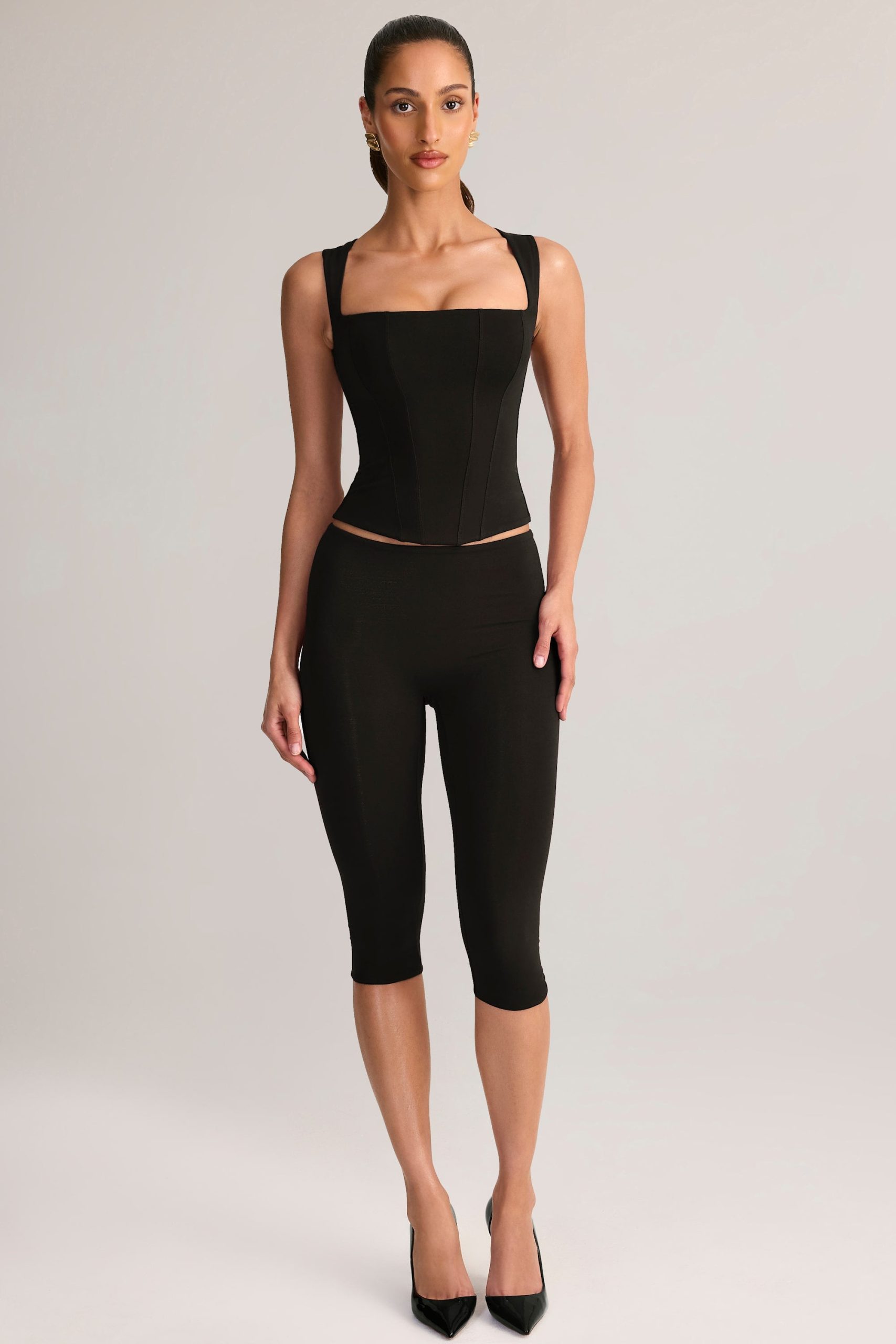 Modal Square-Neck Top in Black - Image 6