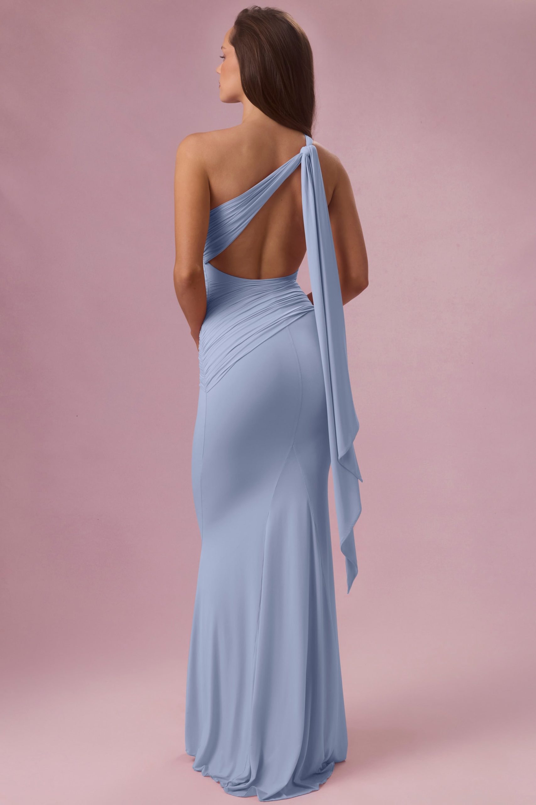 Jersey Bridesmaid Dress in Powder Blue - Image 5