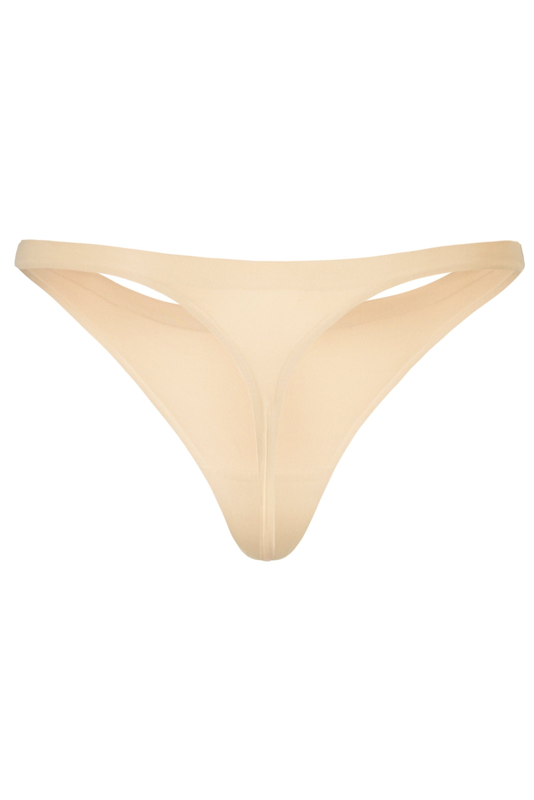 Seamless Knit Thong in Warm Peach - Image 2