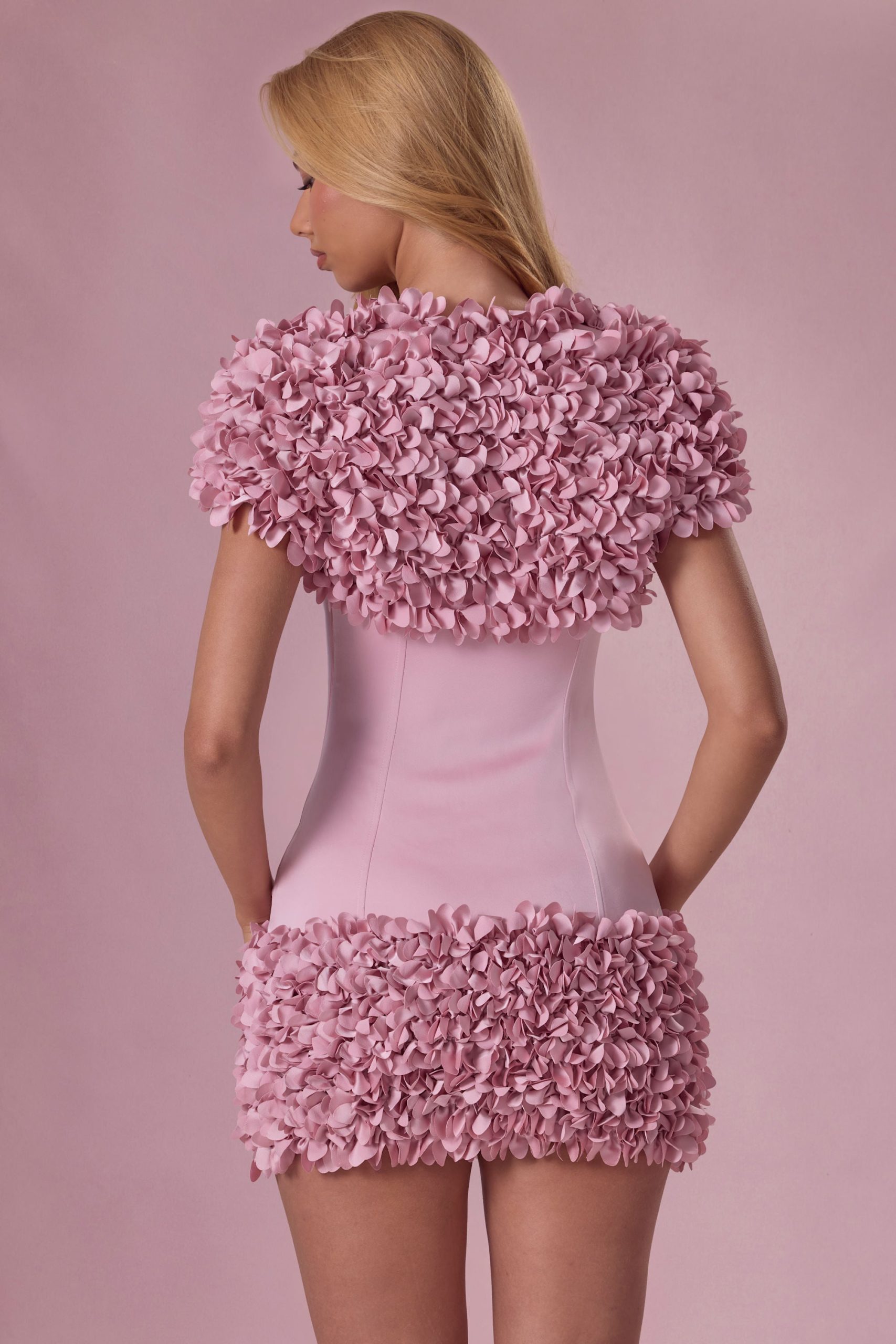 Cropped Bolero in Blush Pink - Image 2