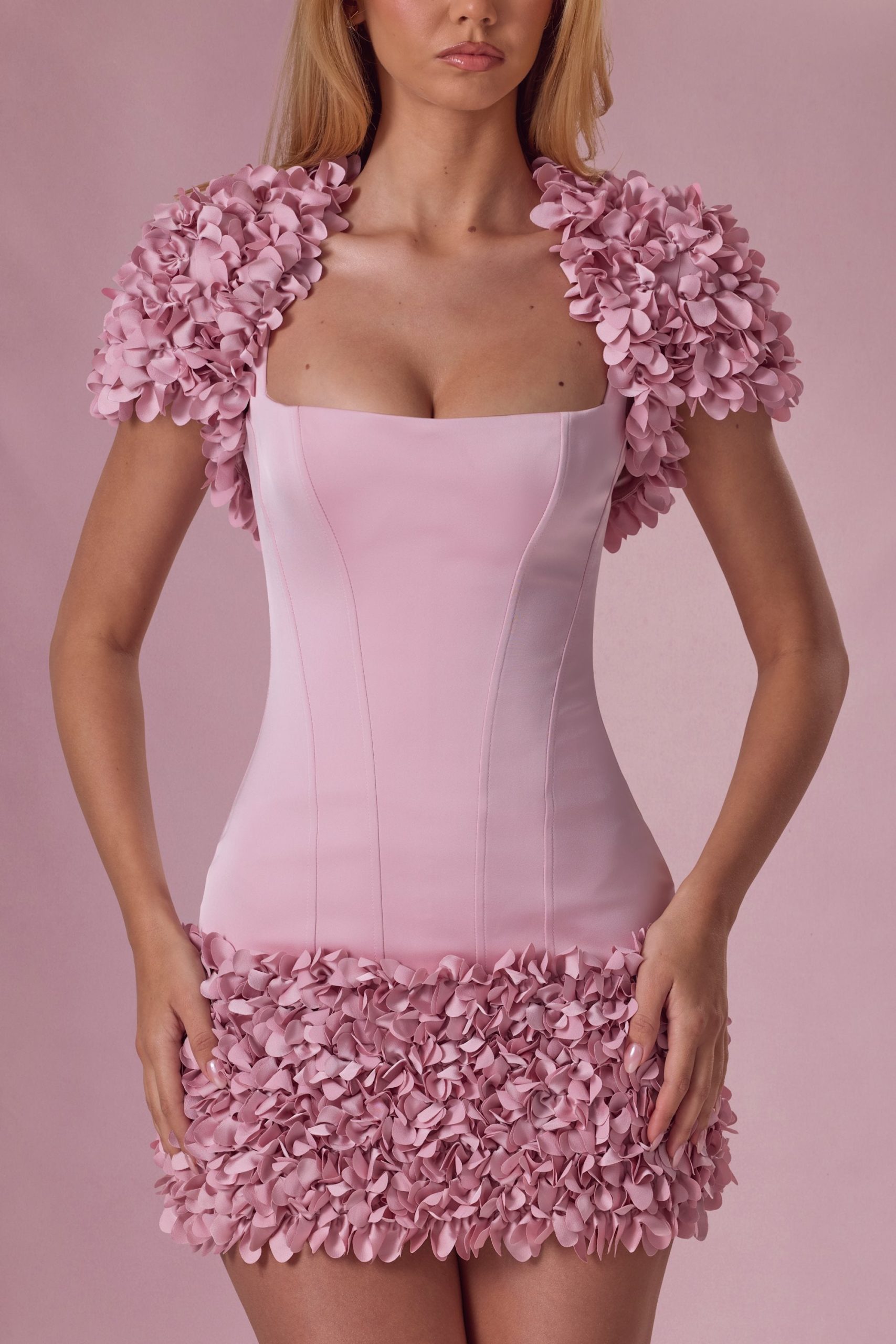 Cropped Bolero in Blush Pink - Image 4