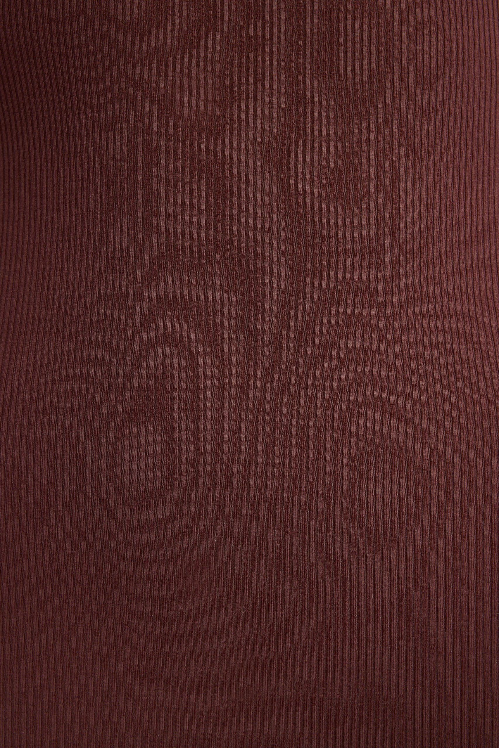 Modal Scoop-Neck Maxi Dress in Chocolate - Image 7