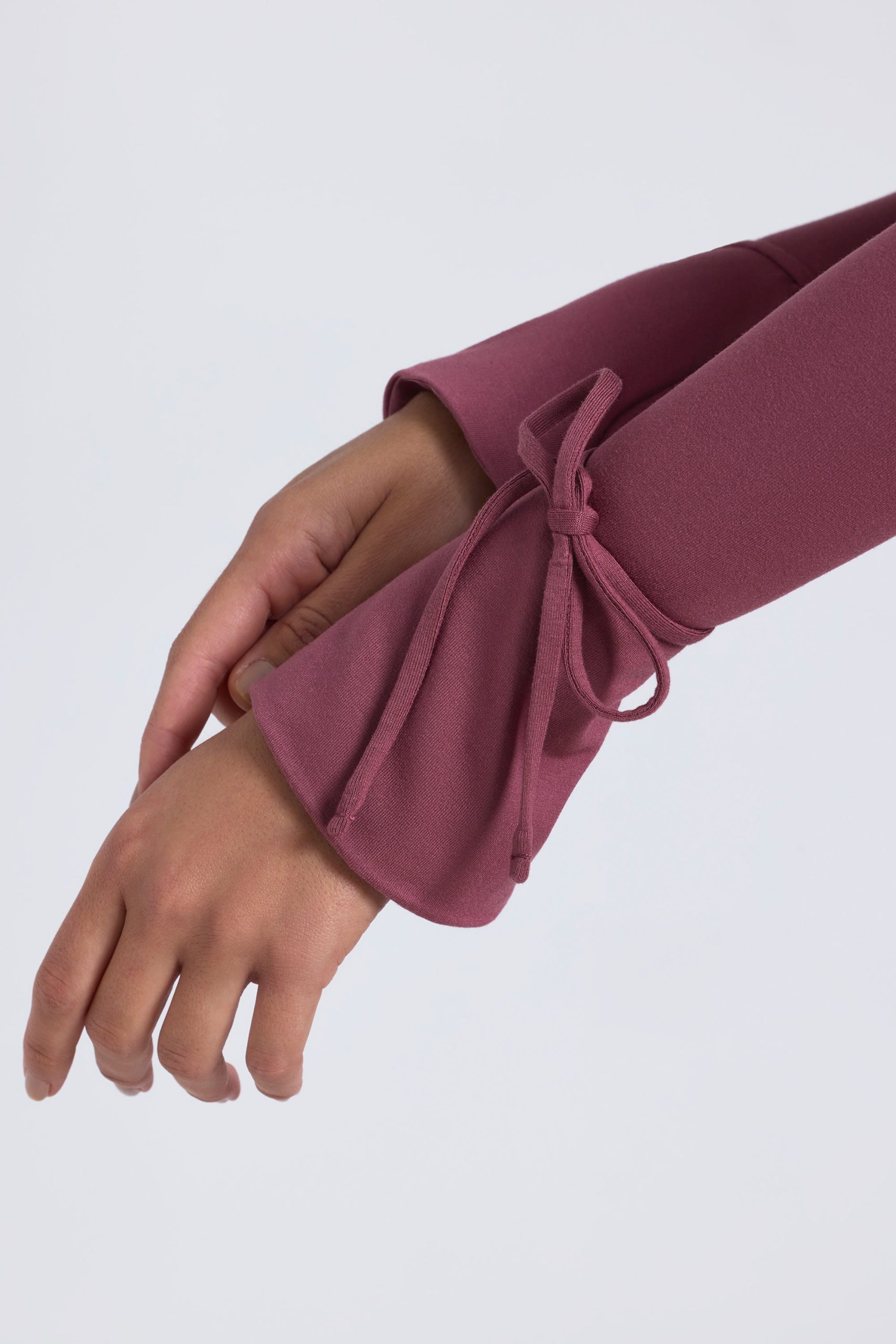 Modal Square-Neck Midaxi Dress in Plum - Image 4