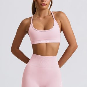 Super Sculpt Seamless Mini Shorts in Powder Pink