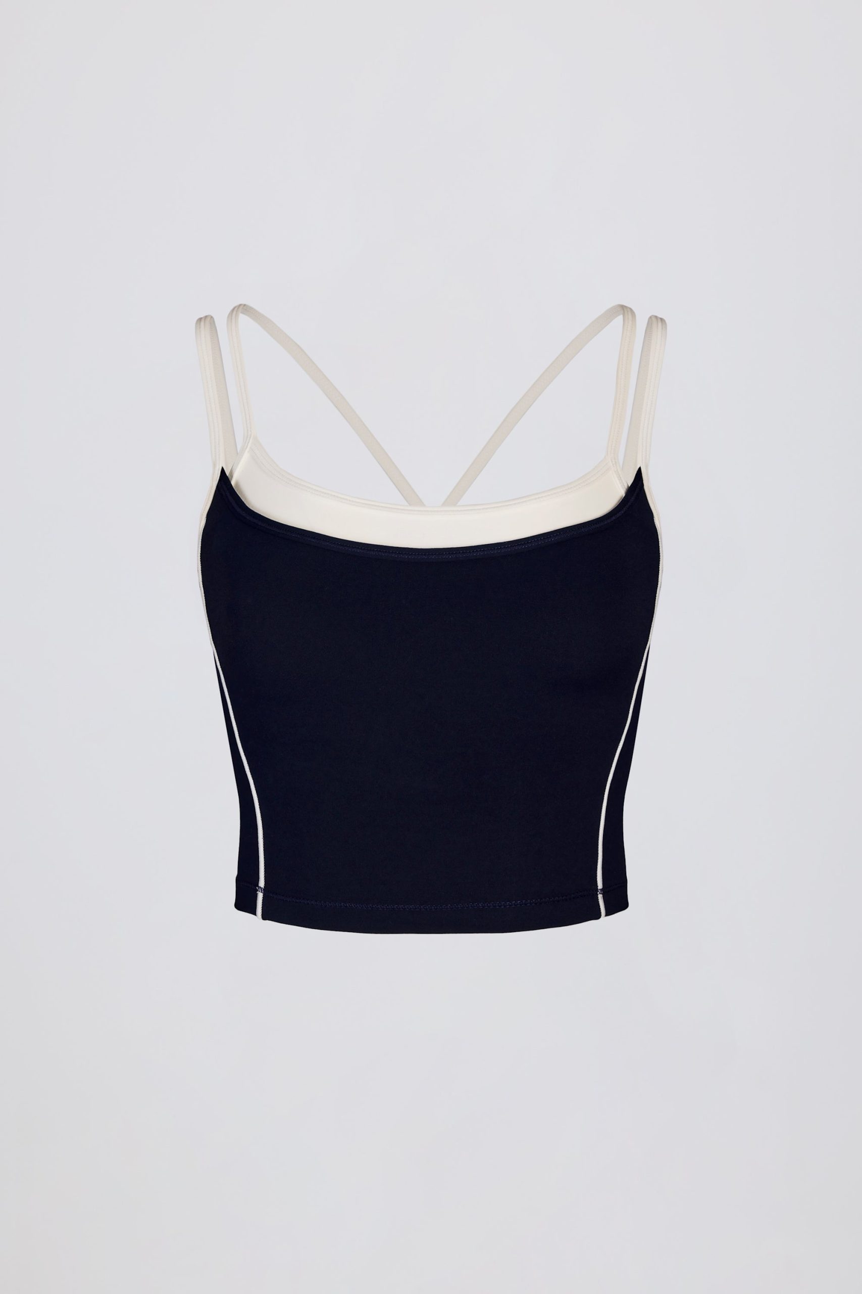 Soft Active Layered Tank Top in Classic Navy - Image 4