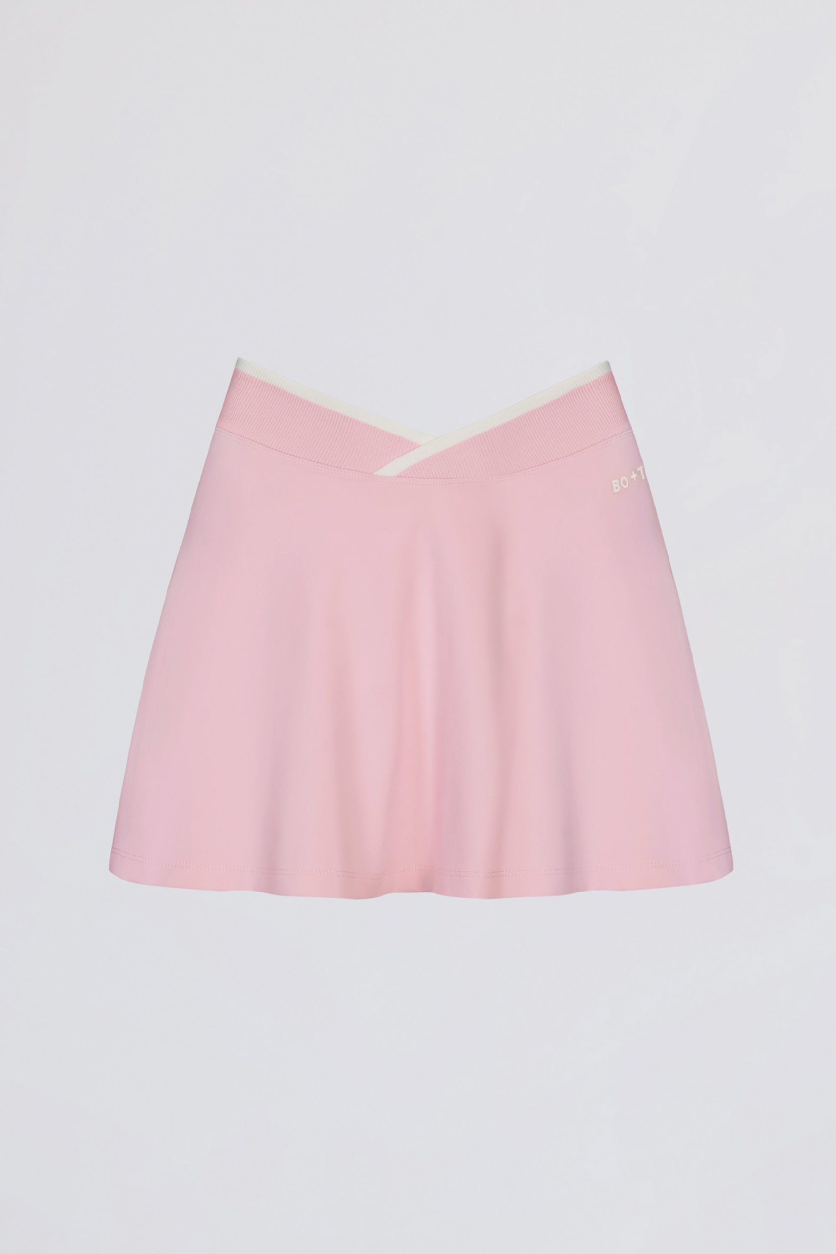 Soft Active Crossover Mini Skort in Powder Pink - Image 4
