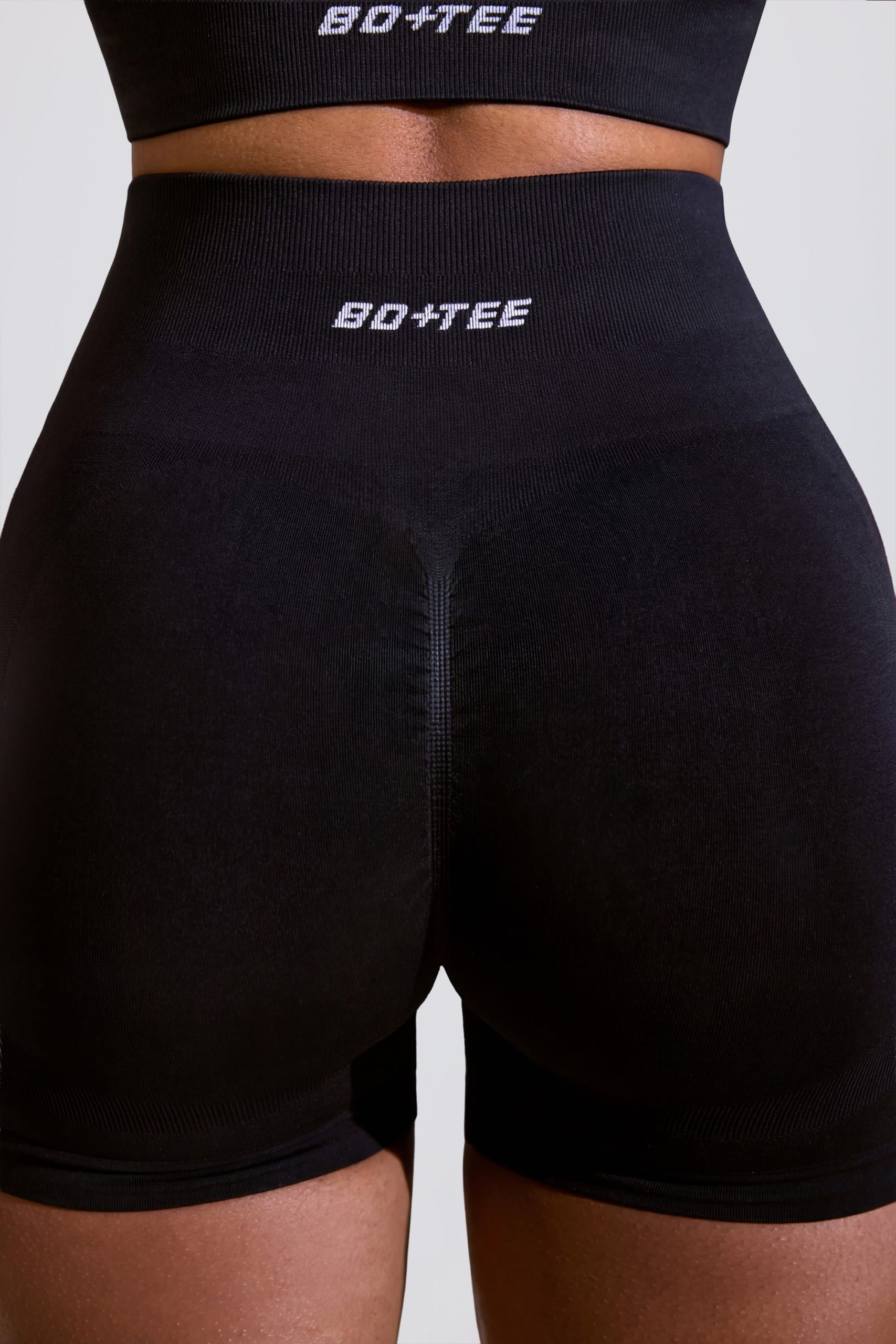 High Waist Define Luxe Mini Shorts in Black - Image 4