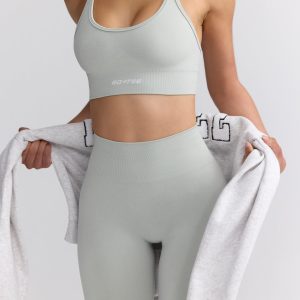 Strappy Define Luxe Sports Bra in Grey