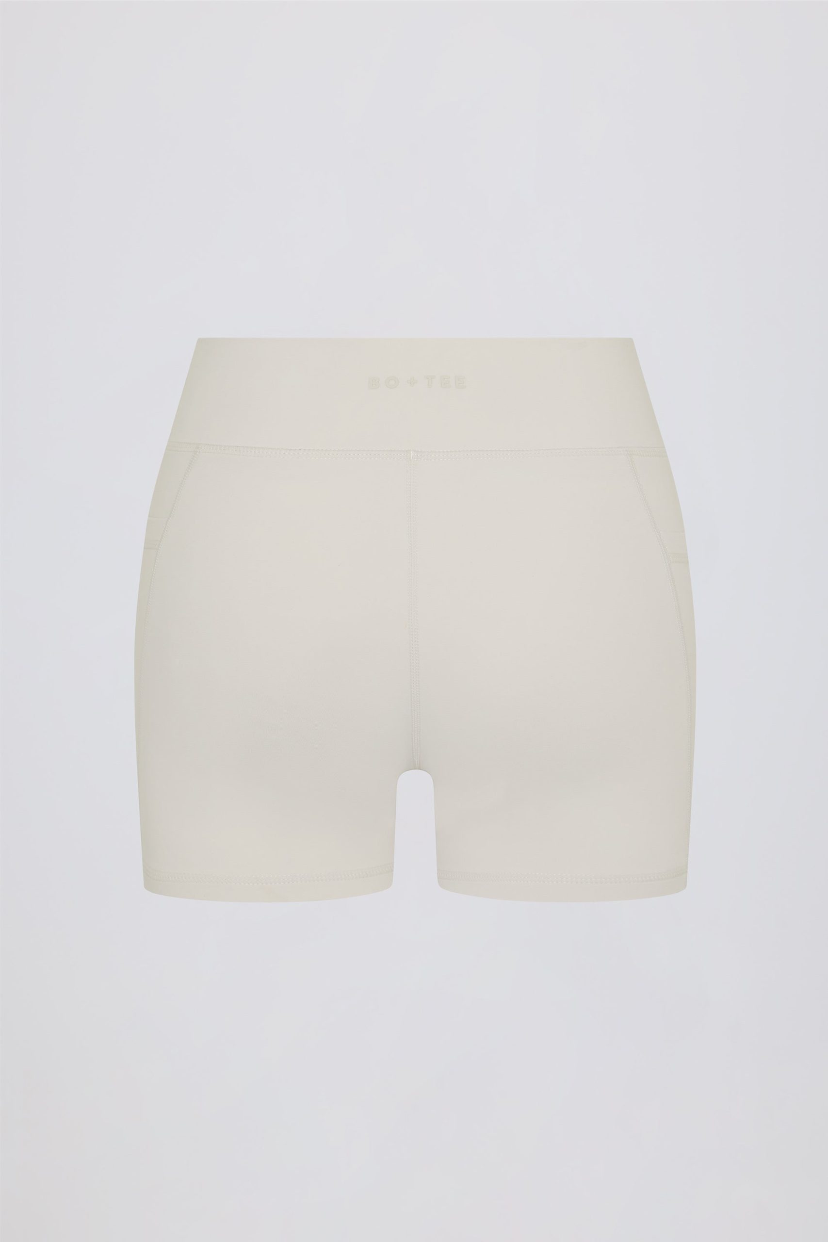 Soft Active Pocket V-Waist Mini Shorts in Cream - Image 5