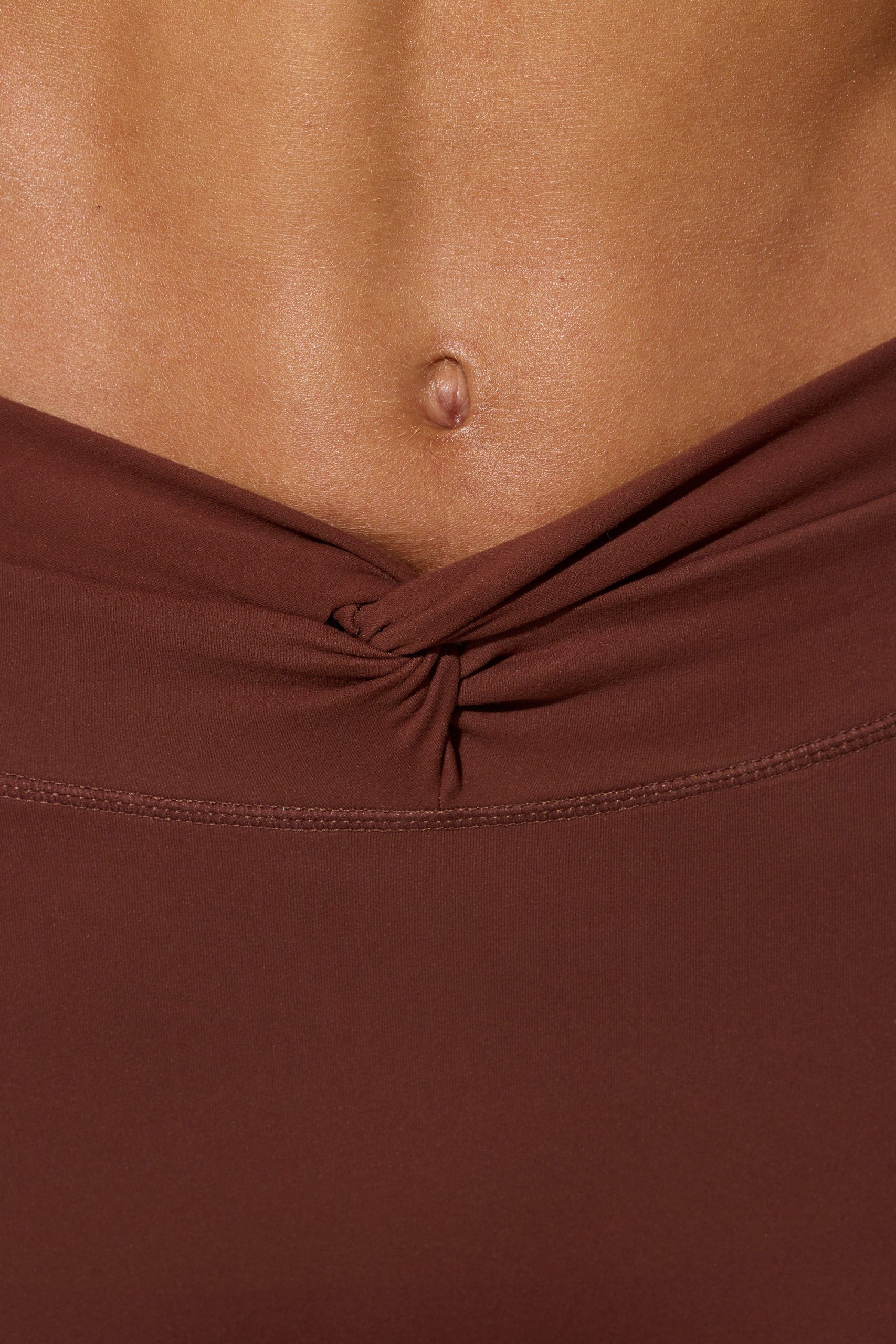 Full Length Leggings with Pockets in Brown - Image 4