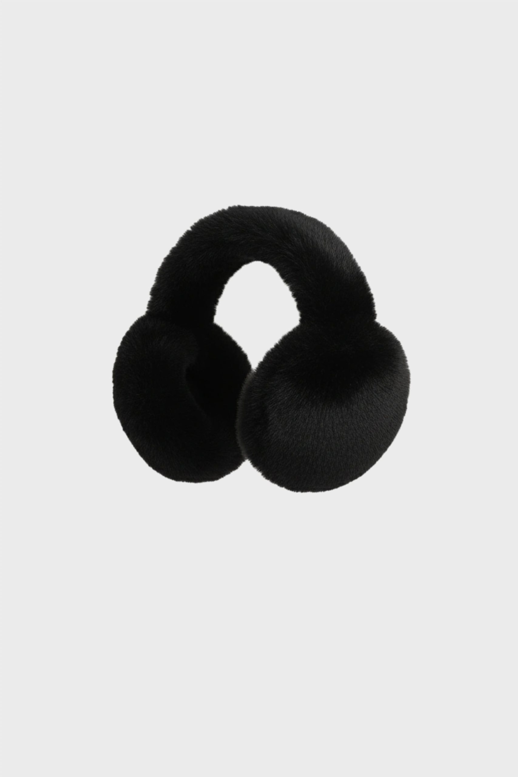 Faux-Fur Earmuffs in Black - Image 4