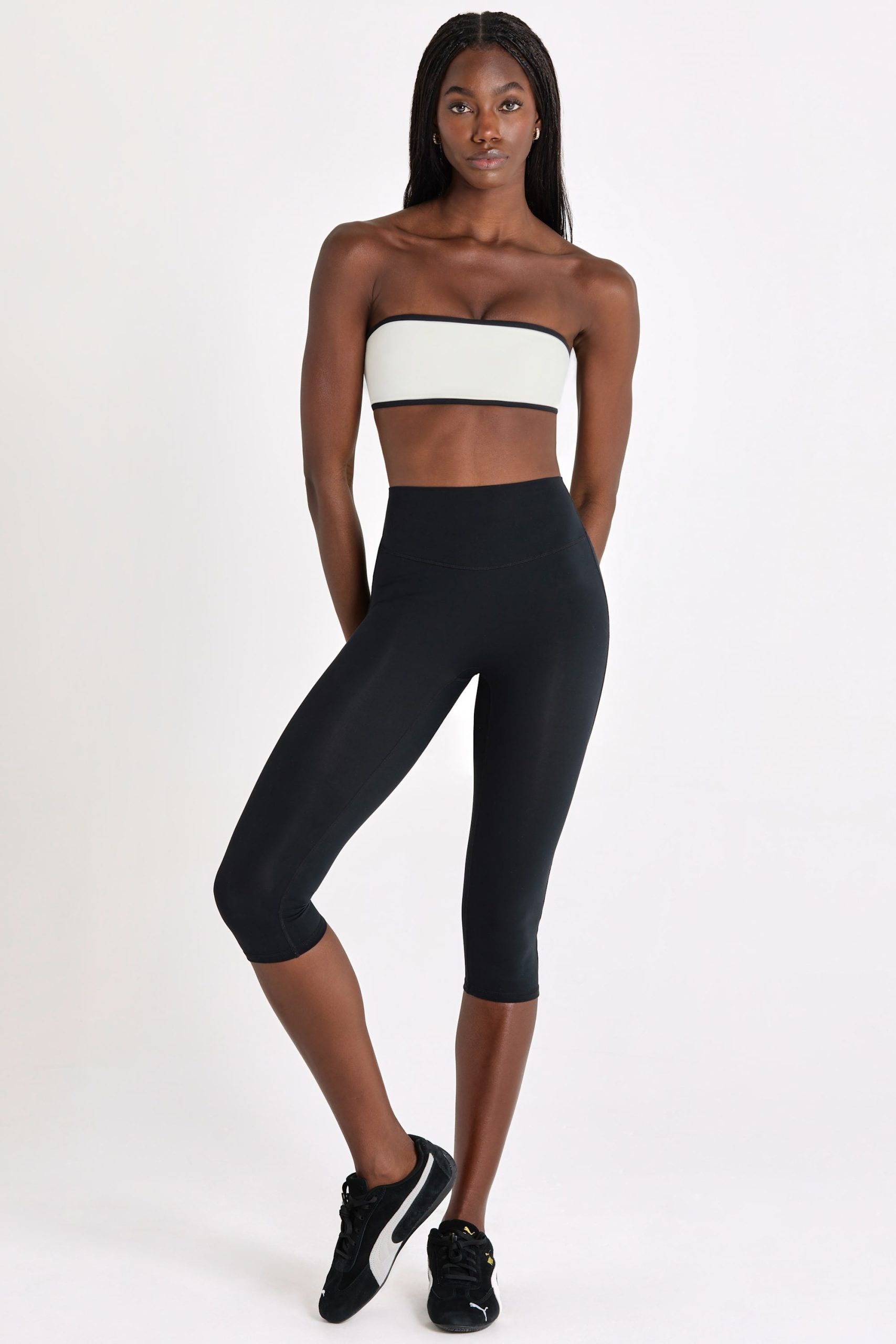Soft Active Capri Leggings in Black - Image 5