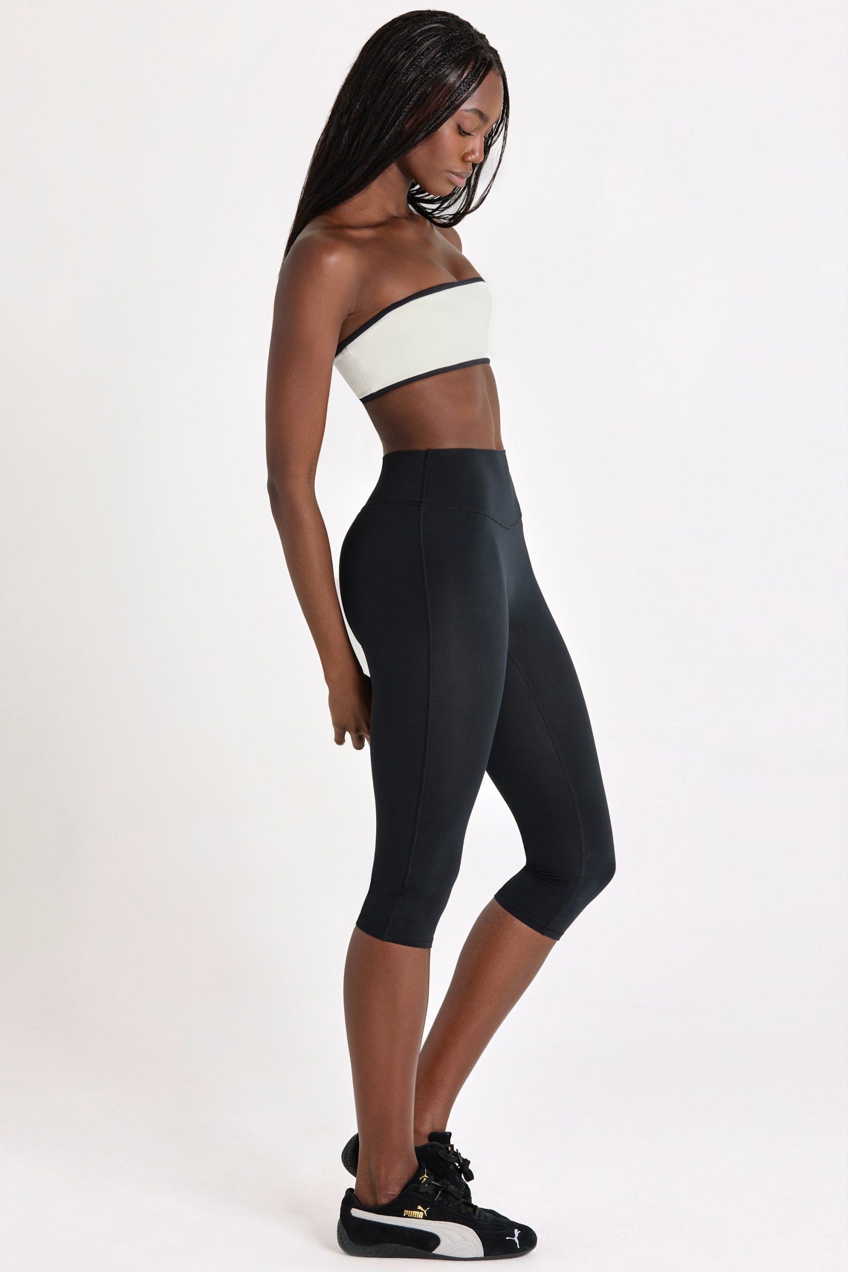 Soft Active Capri Leggings in Black - Image 3