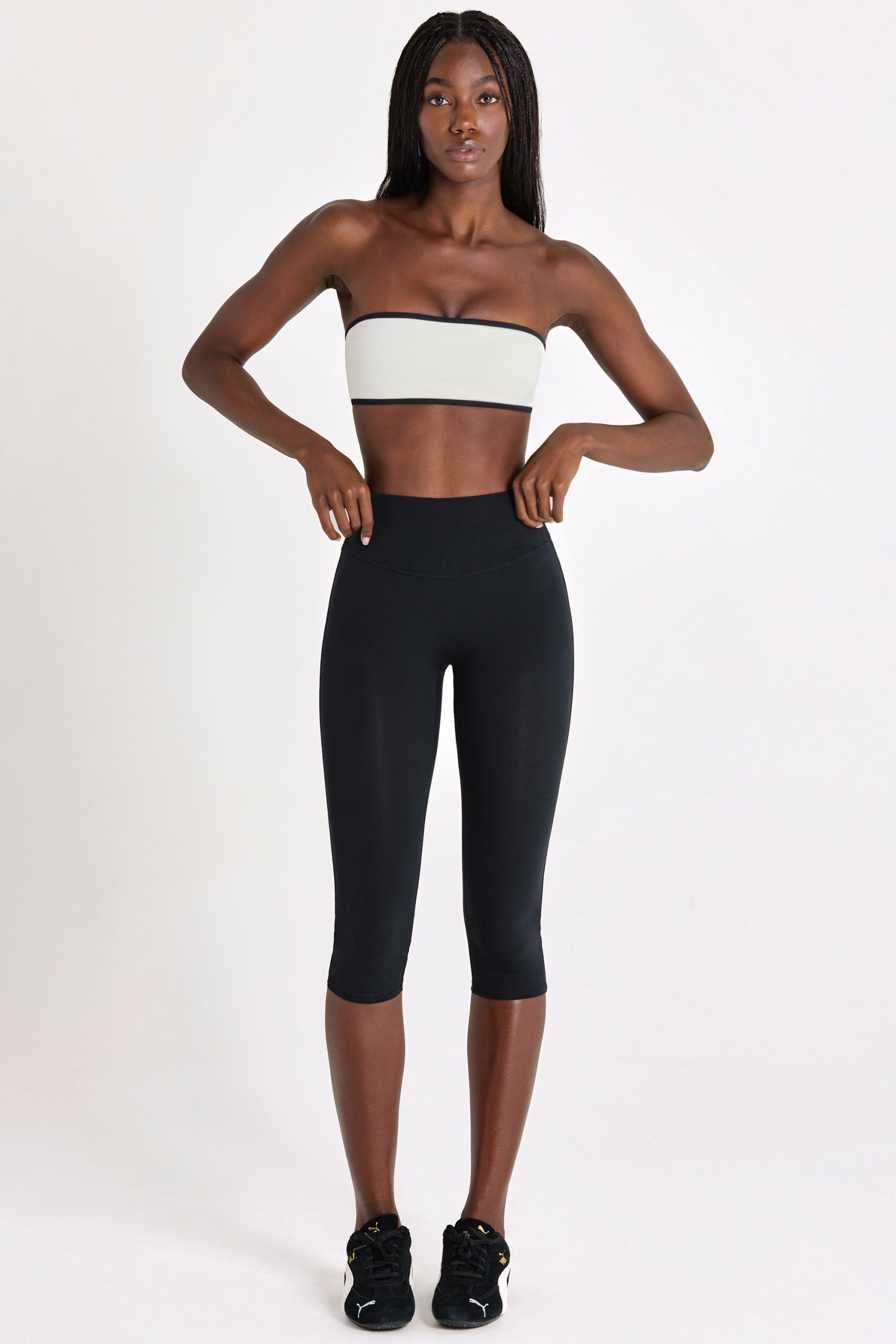 Soft Active Capri Leggings in Black - Image 4
