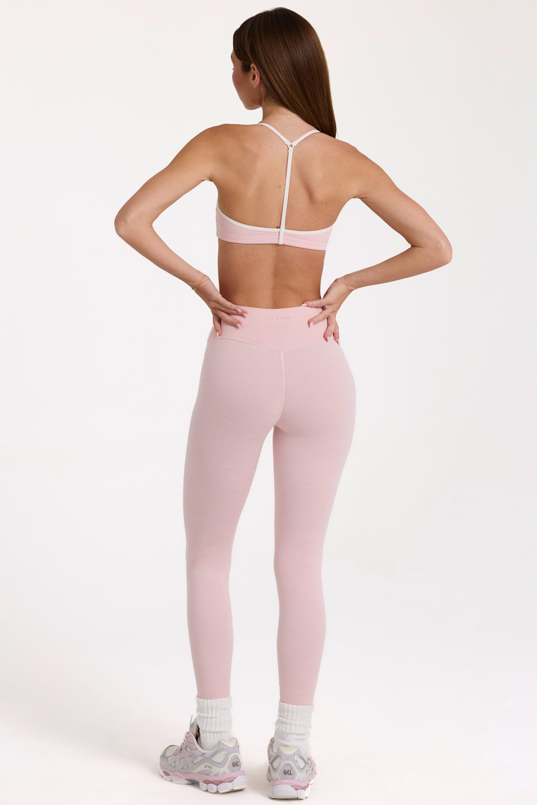 Soft Active Leggings in Blush Marl - Image 5