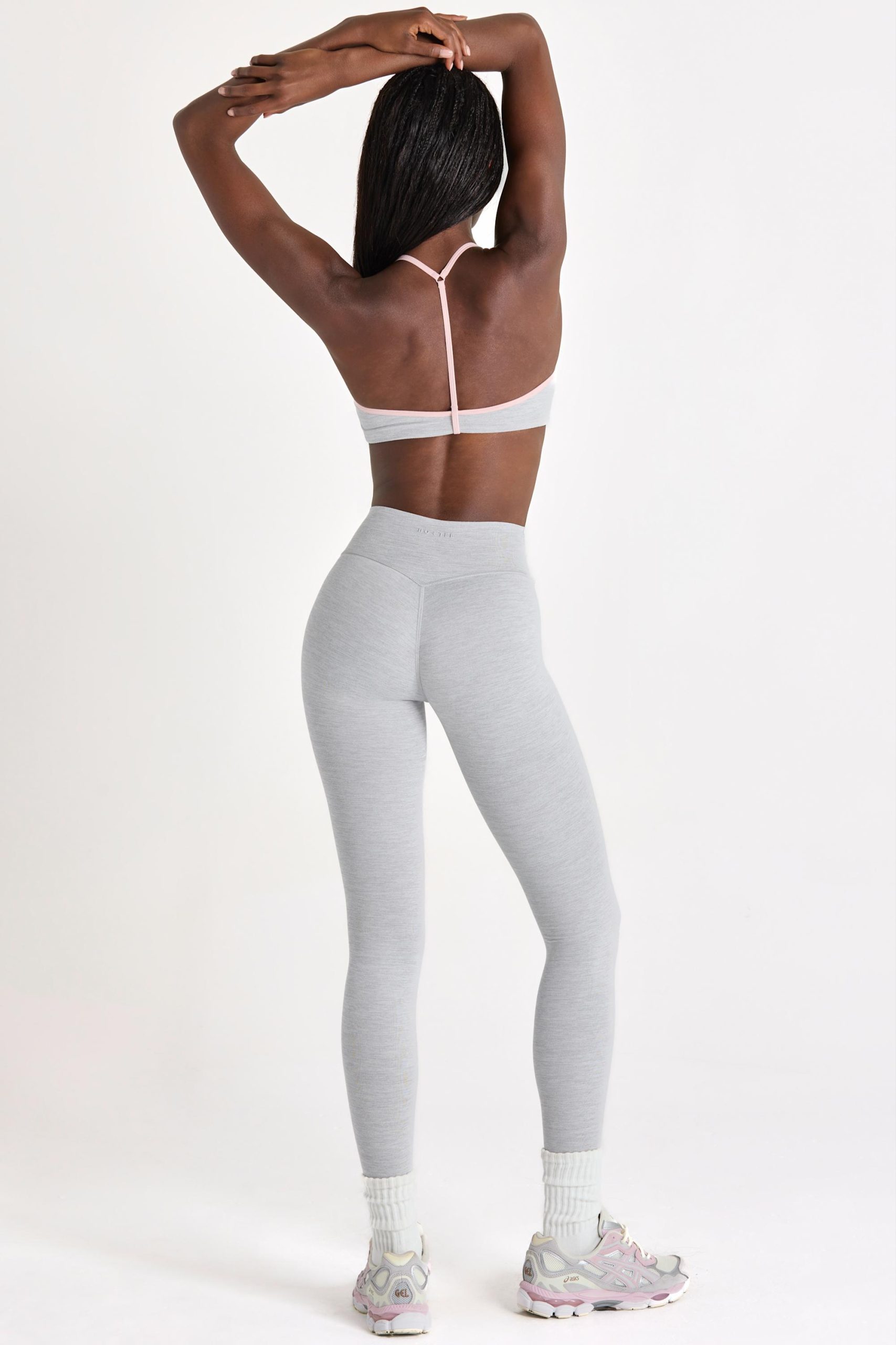 Soft Active Leggings in Grey Marl - Image 2