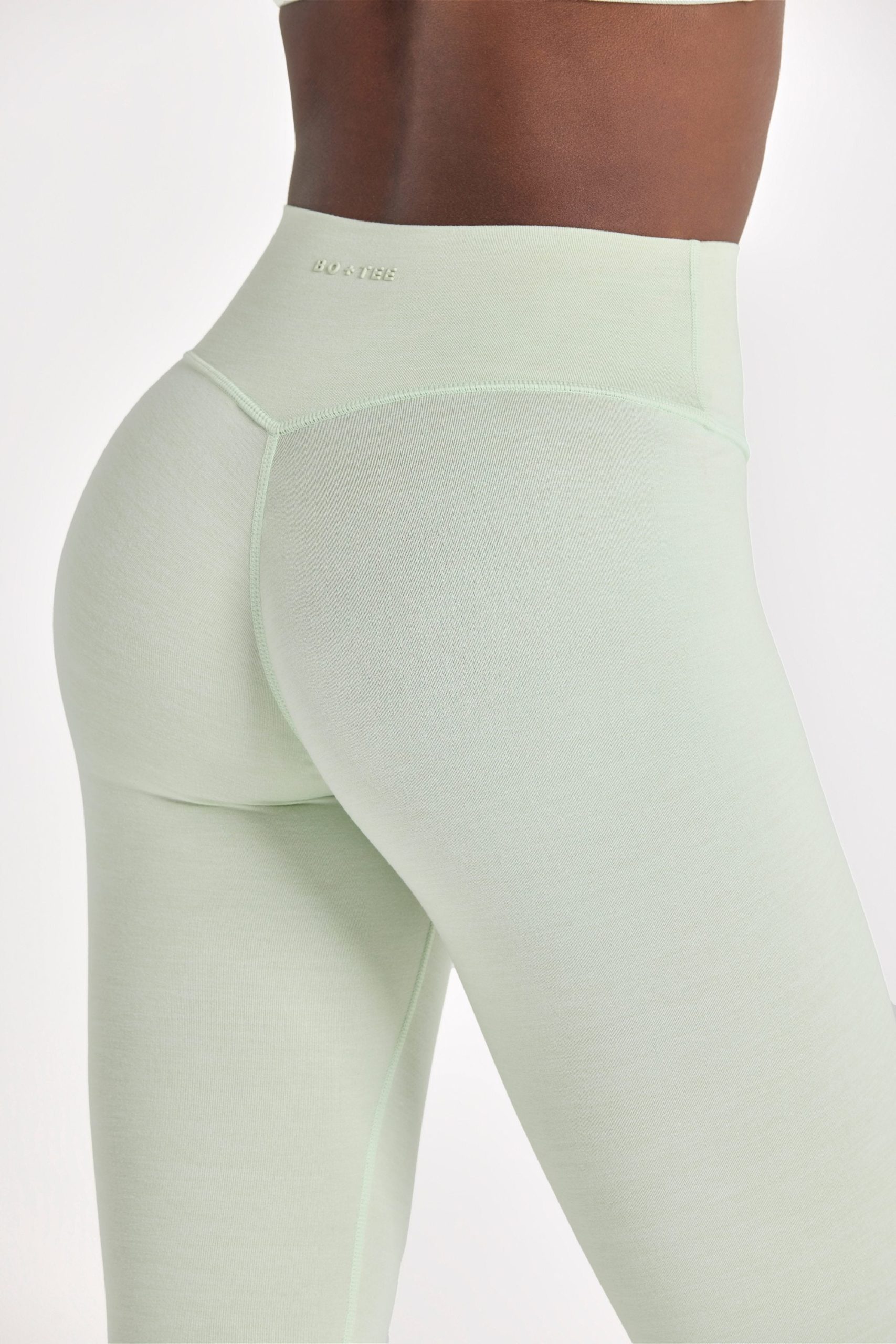 Soft Active Leggings in Sage Marl - Image 5
