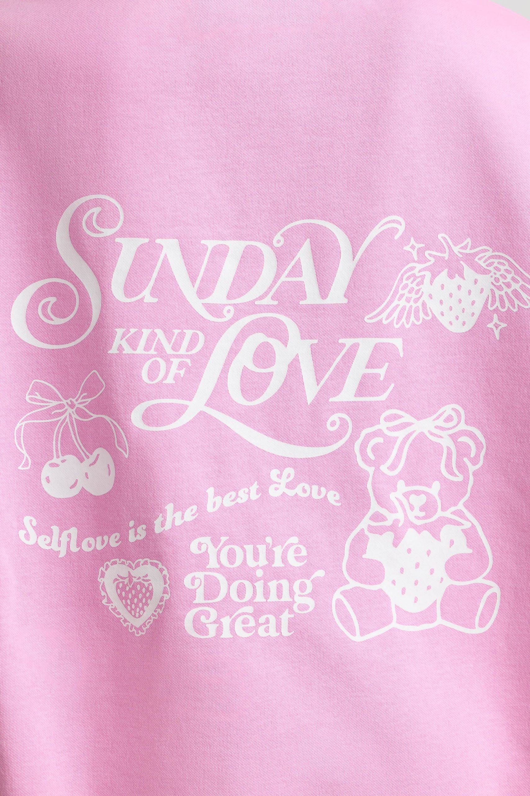 Soft Cotton Jersey Oversized Hoodie in Bubblegum Pink - Image 9