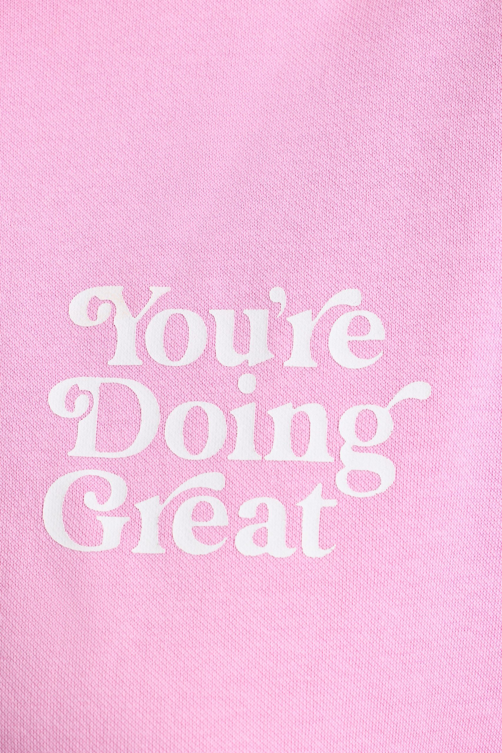 Soft Cotton Jersey Oversized Hoodie in Bubblegum Pink - Image 5