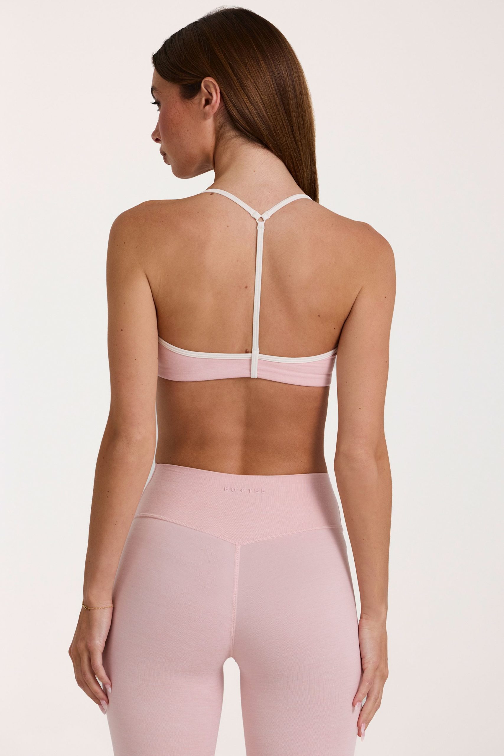 Soft Active Sports Bra in Blush Marl - Image 2