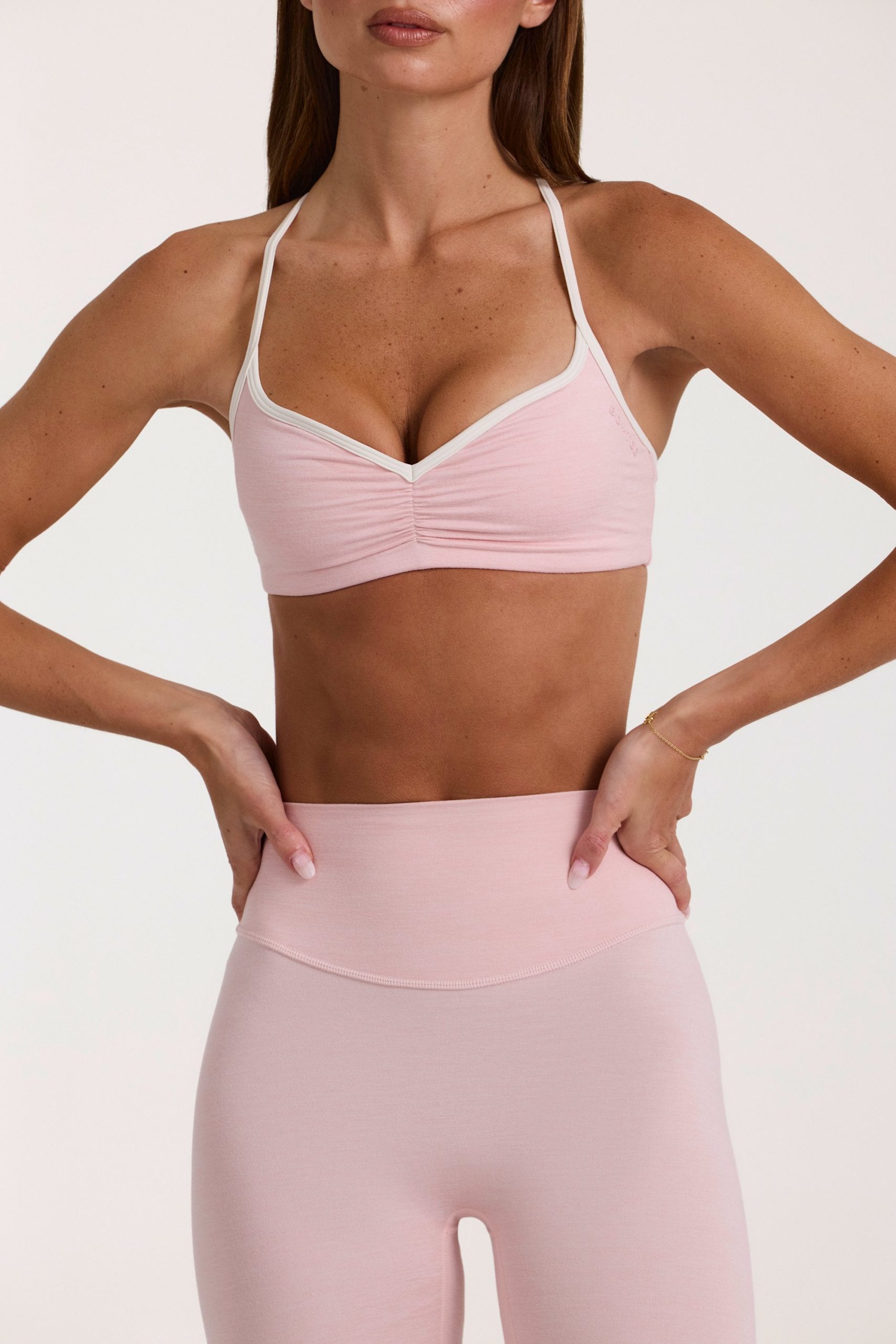 Soft Active Sports Bra in Blush Marl - Image 4