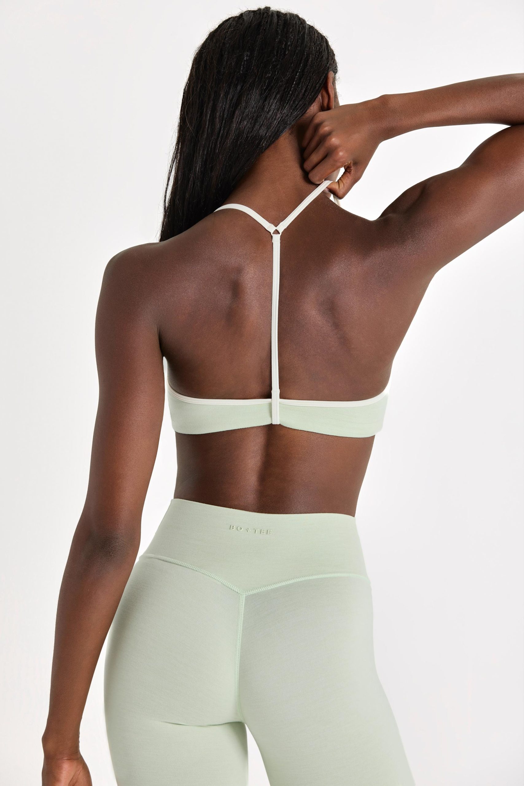 Soft Active Sports Bra in Sage Marl - Image 5