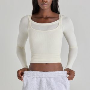 Modal Layered Top in Ivory