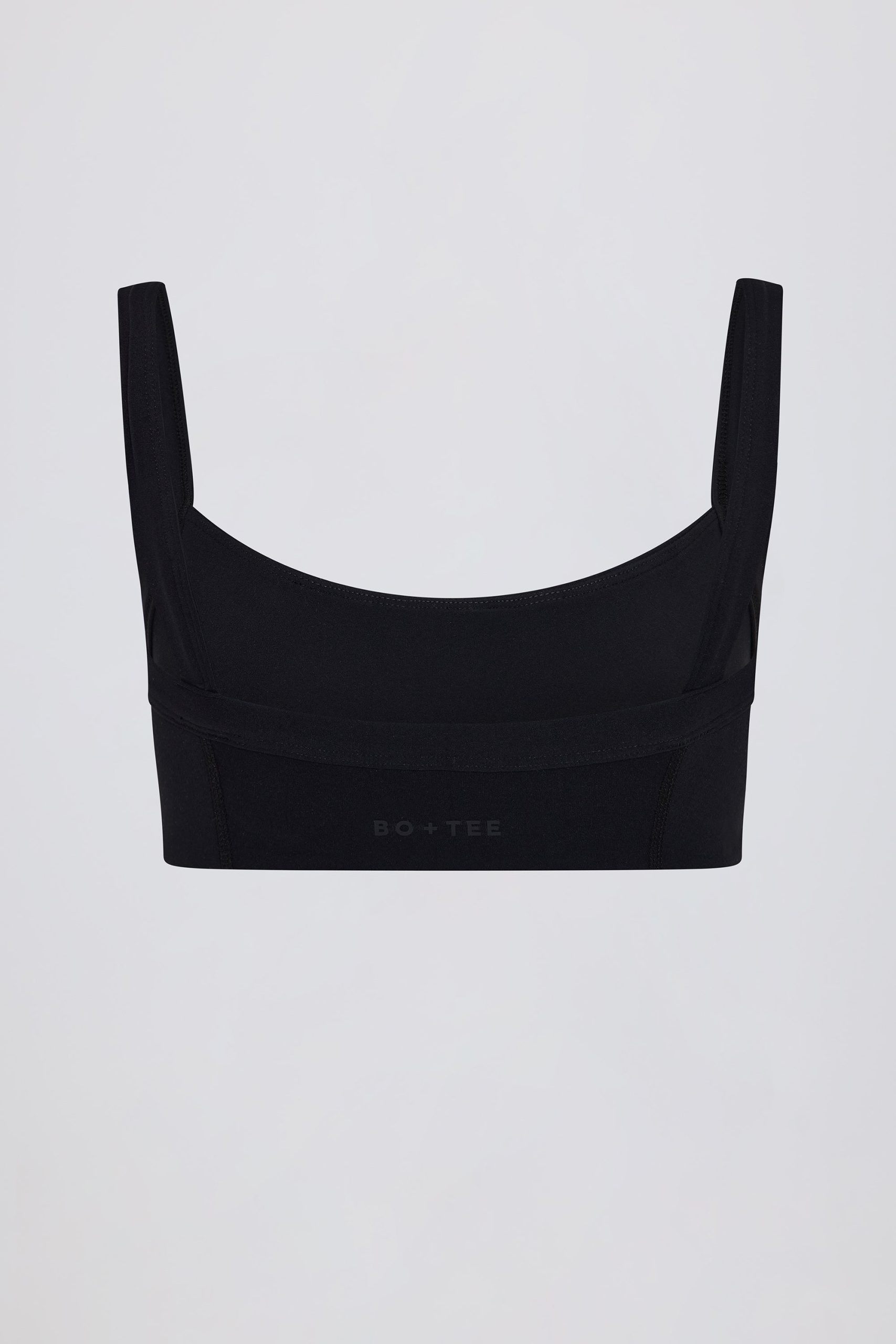 Soft Active Seam-Detail Sports Bra in Black - Image 5