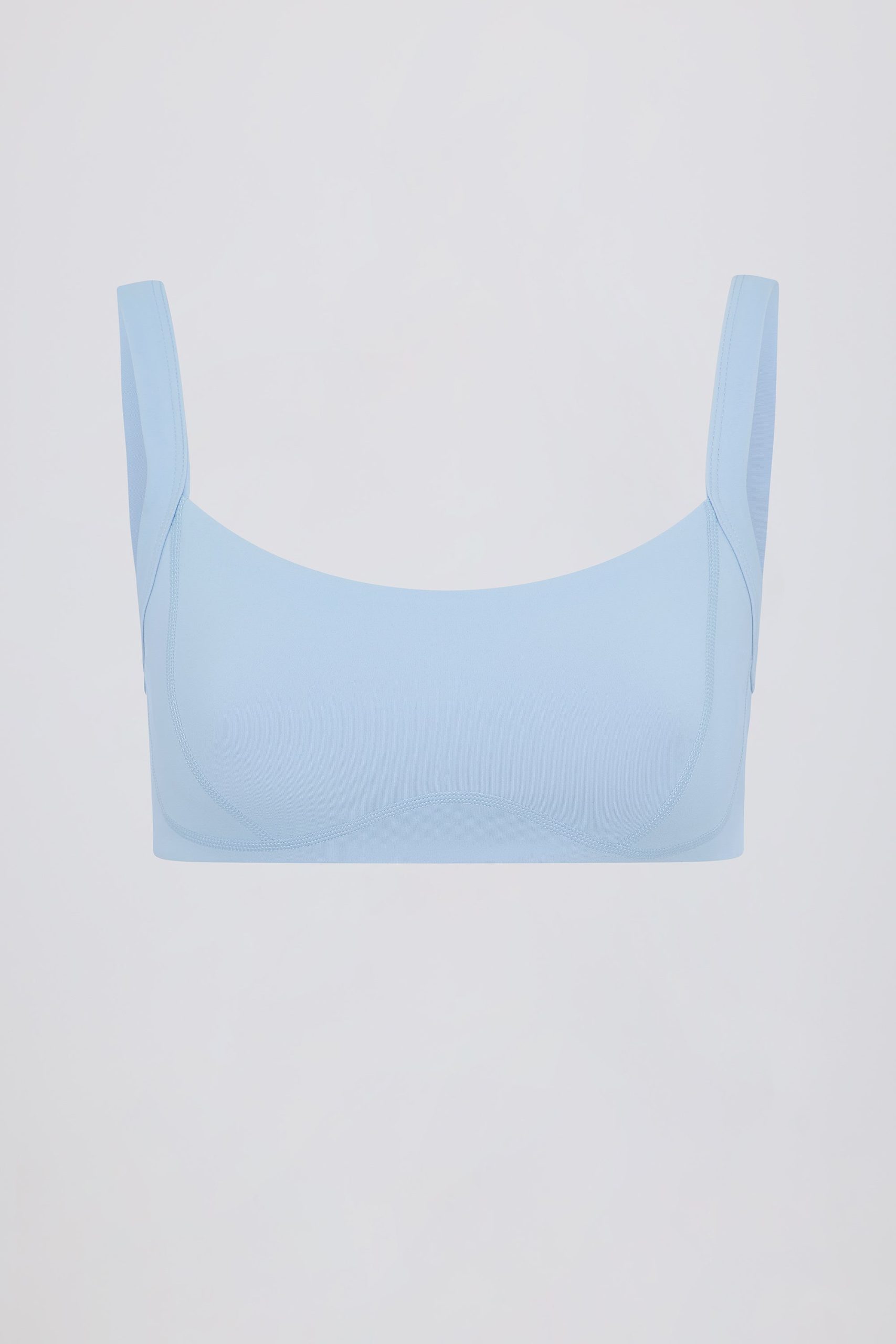 Soft Active Seam-Detail Sports Bra in Sky - Image 2