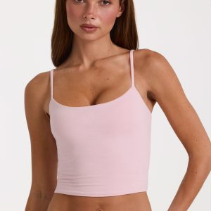 Modal Cropped Tank Top in Blush