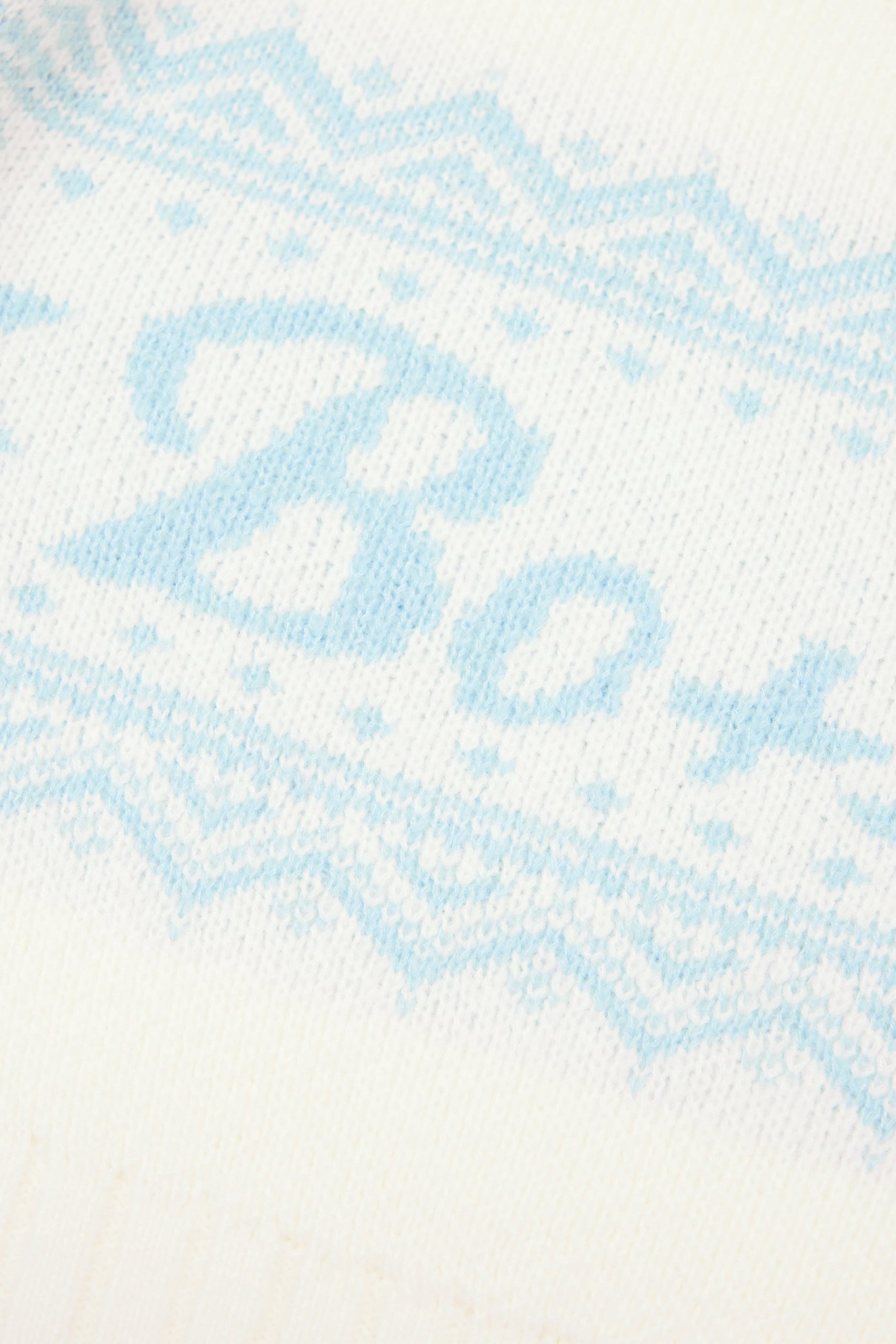 Jacquard-Knit Cropped Jumper in Ivory - Image 5