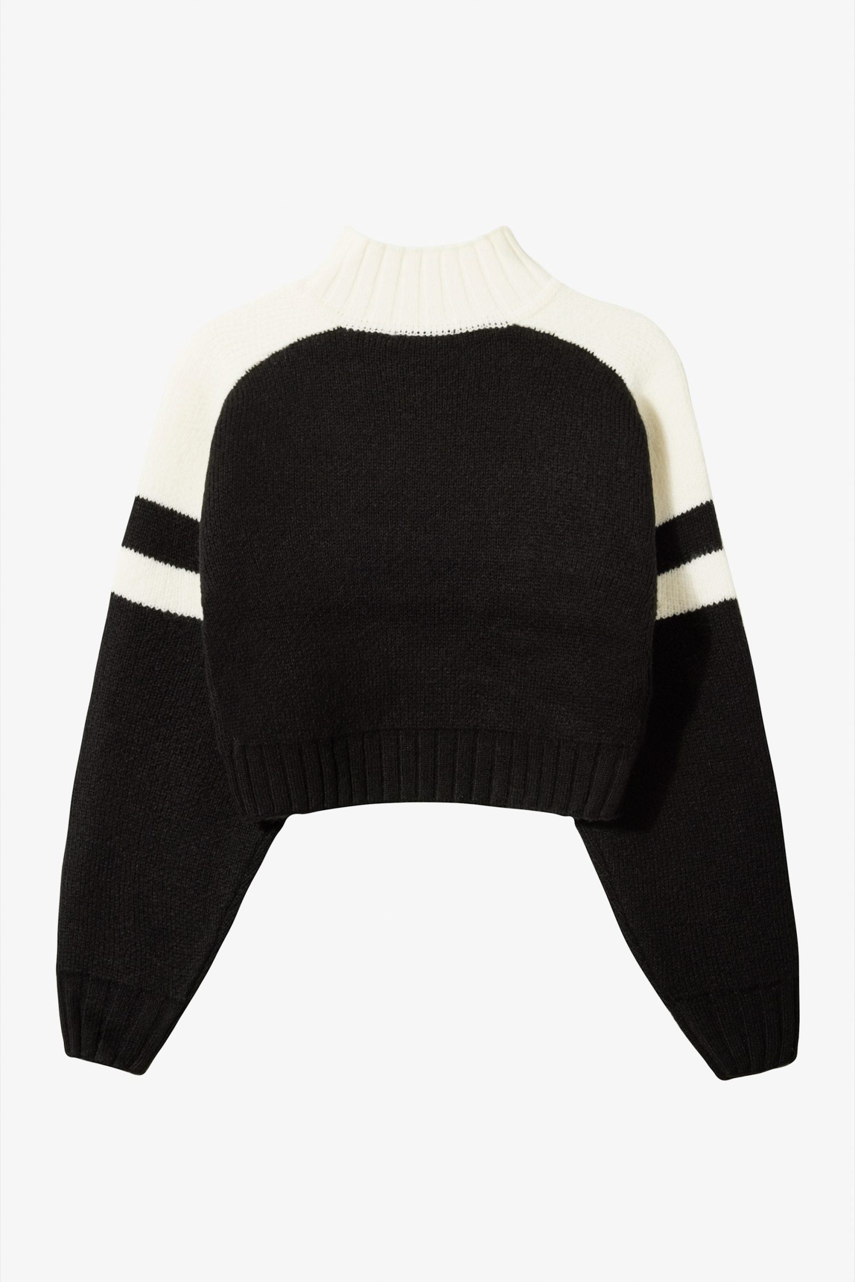 Knit Logo Cropped Jumper in Black - Image 4