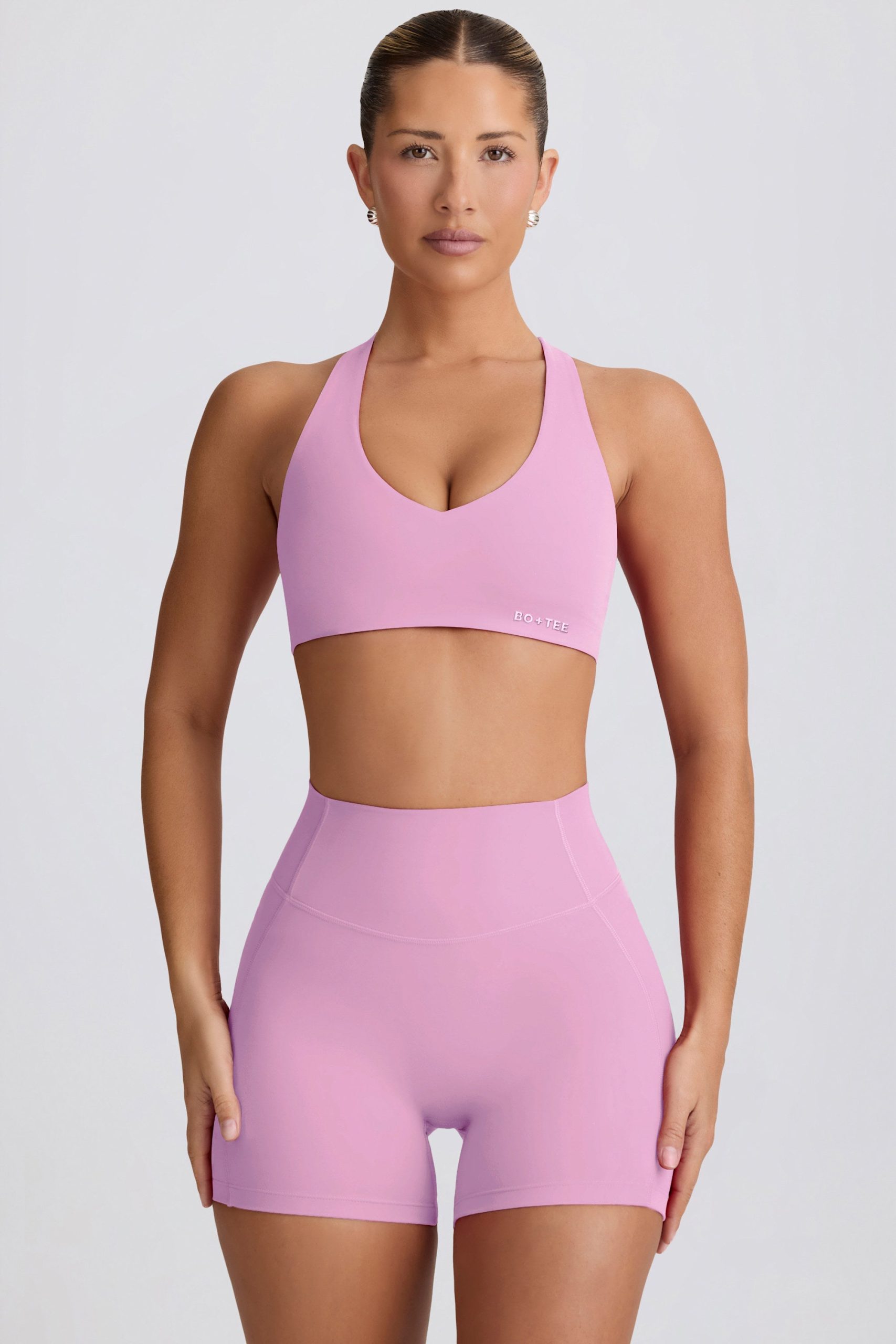 Soft Active Mini Shorts in Dusty Pink - Image 5