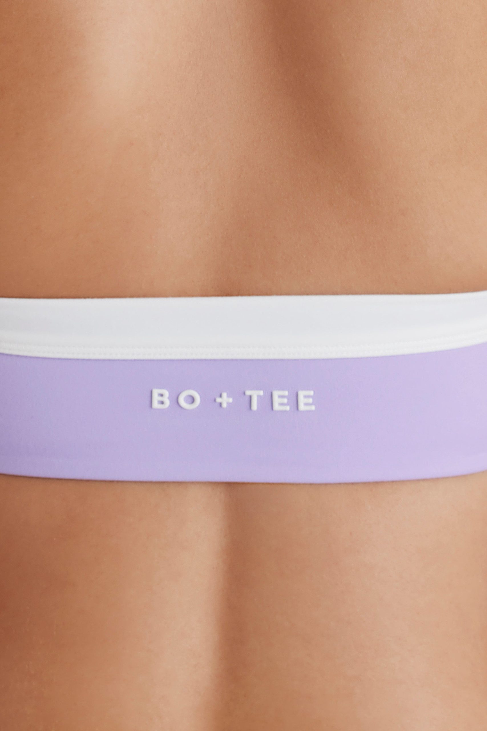 Soft Active Twist-Front Halterneck Sports Bra in Lilac - Image 5