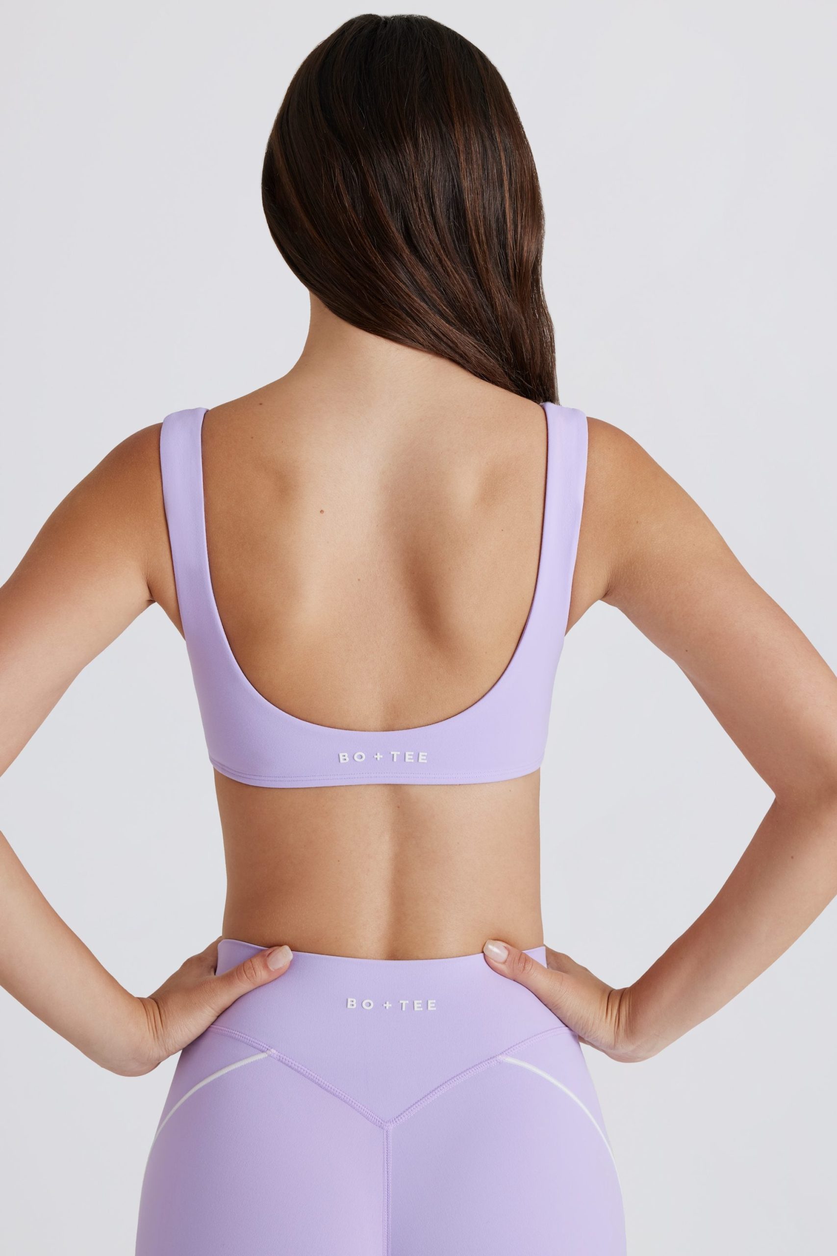 Soft Active Twist-Front Sports Bra in Lilac - Image 2