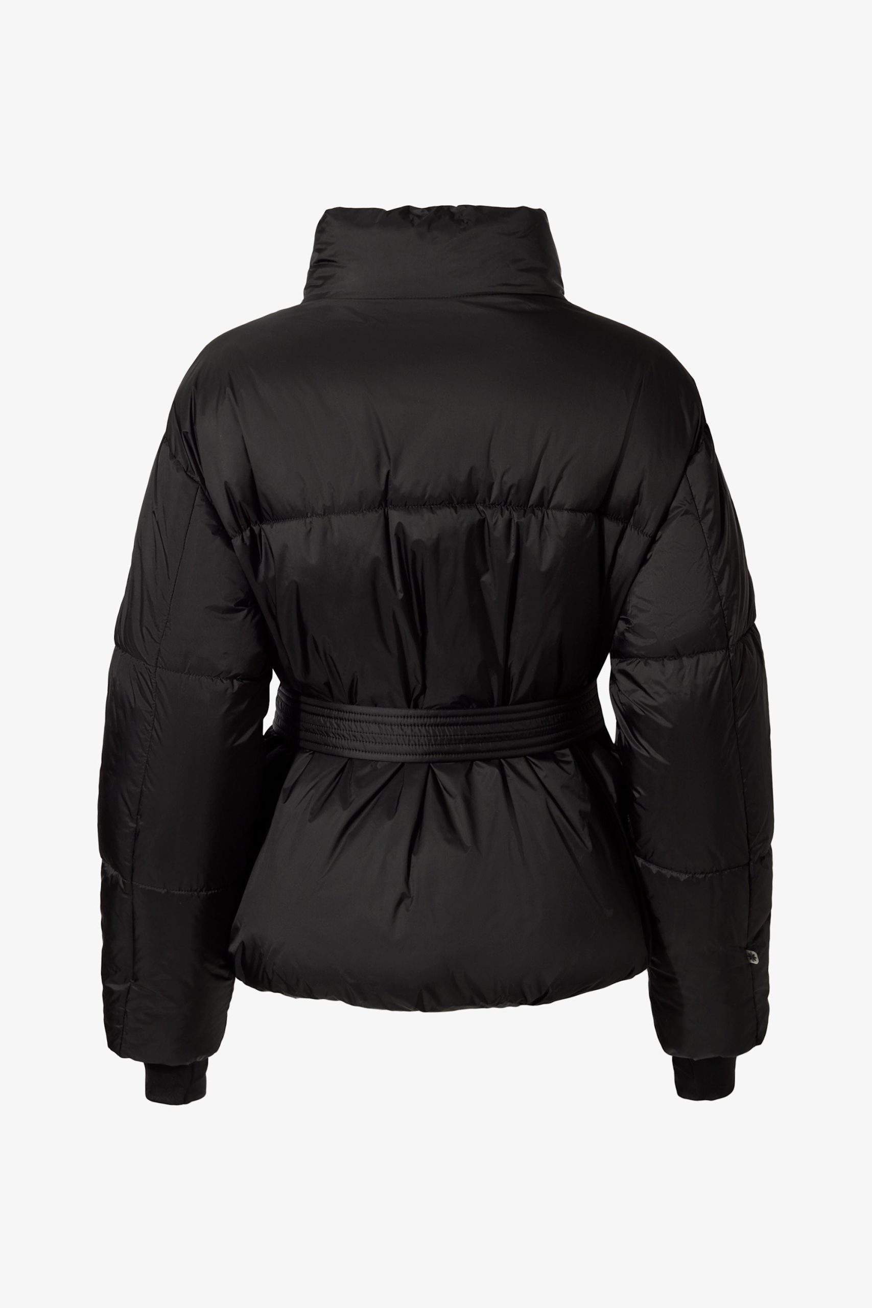 Waterproof Belted Oversized Ski Jacket in Black - Image 4
