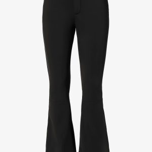 Waterproof Belted Ski Salopettes in Black