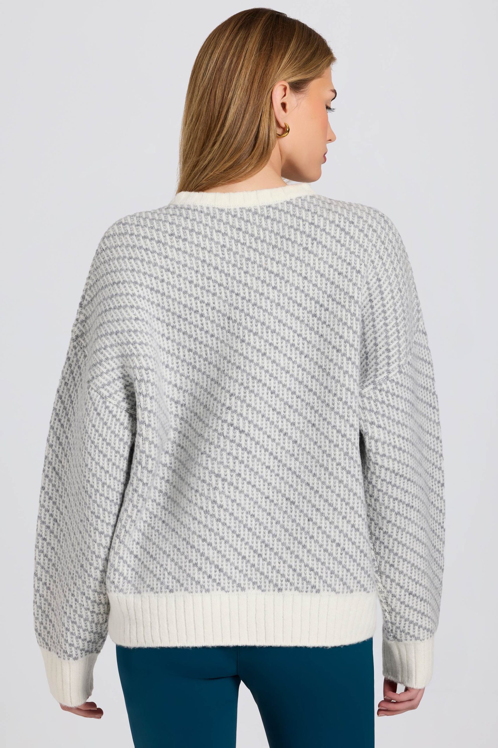 Knit Logo Oversized Jumper in Ice - Image 4