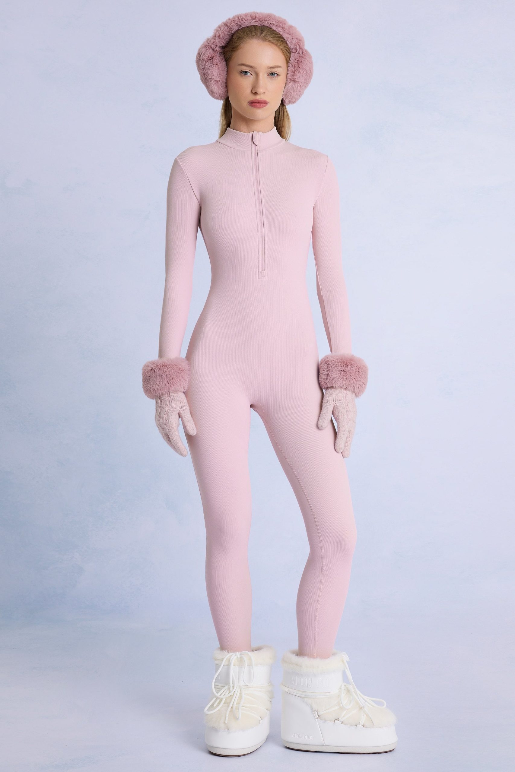Thermal Base-Layer Jumpsuit in Powder Pink - Image 2
