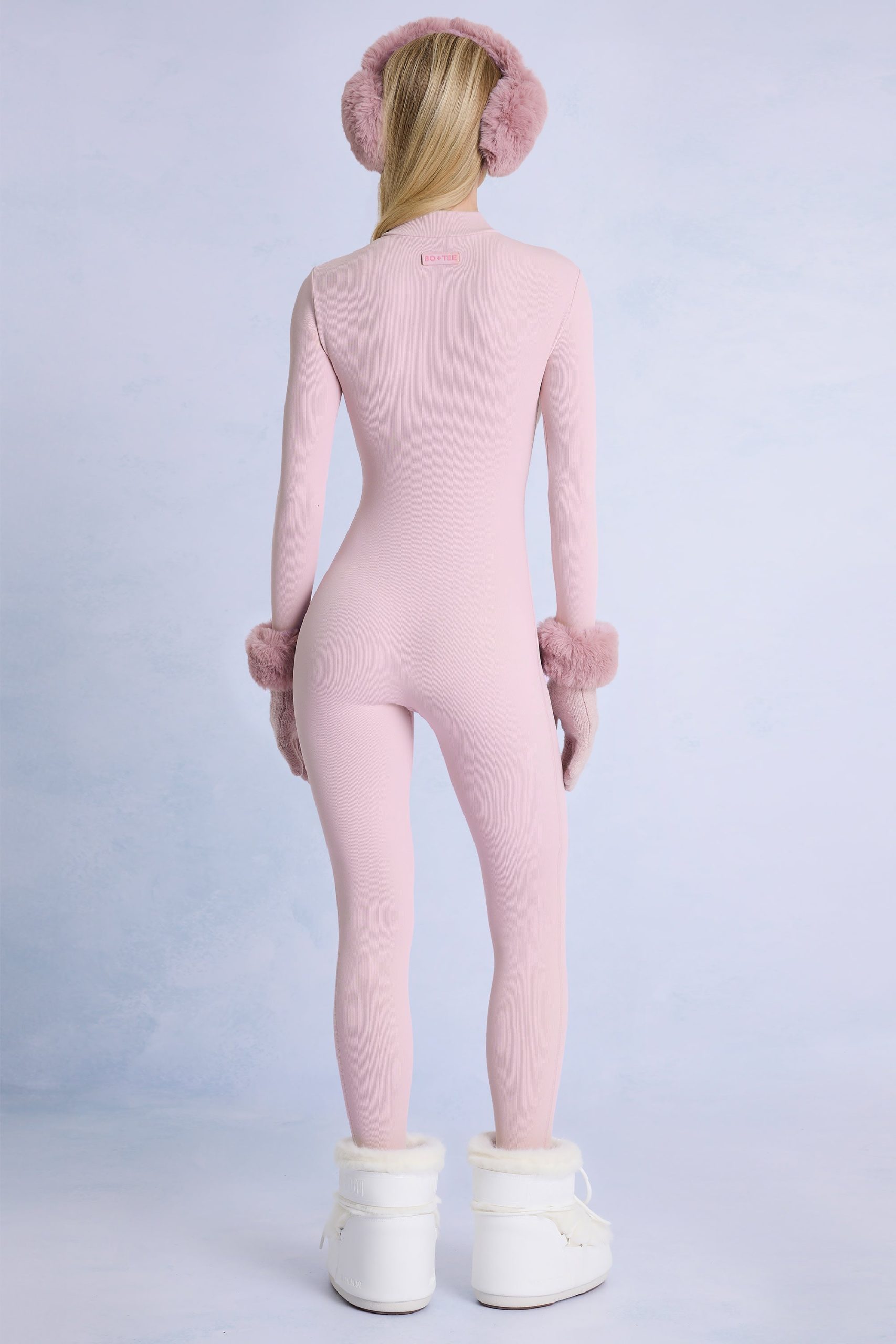 Thermal Base-Layer Jumpsuit in Powder Pink - Image 3