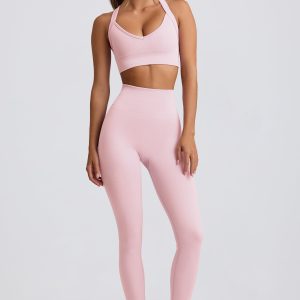 Super Sculpt Seamless High-Waist Leggings in Powder Pink
