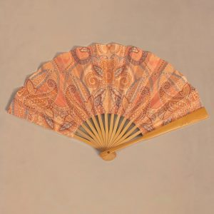 Folding Hand Fan in Paisley Print