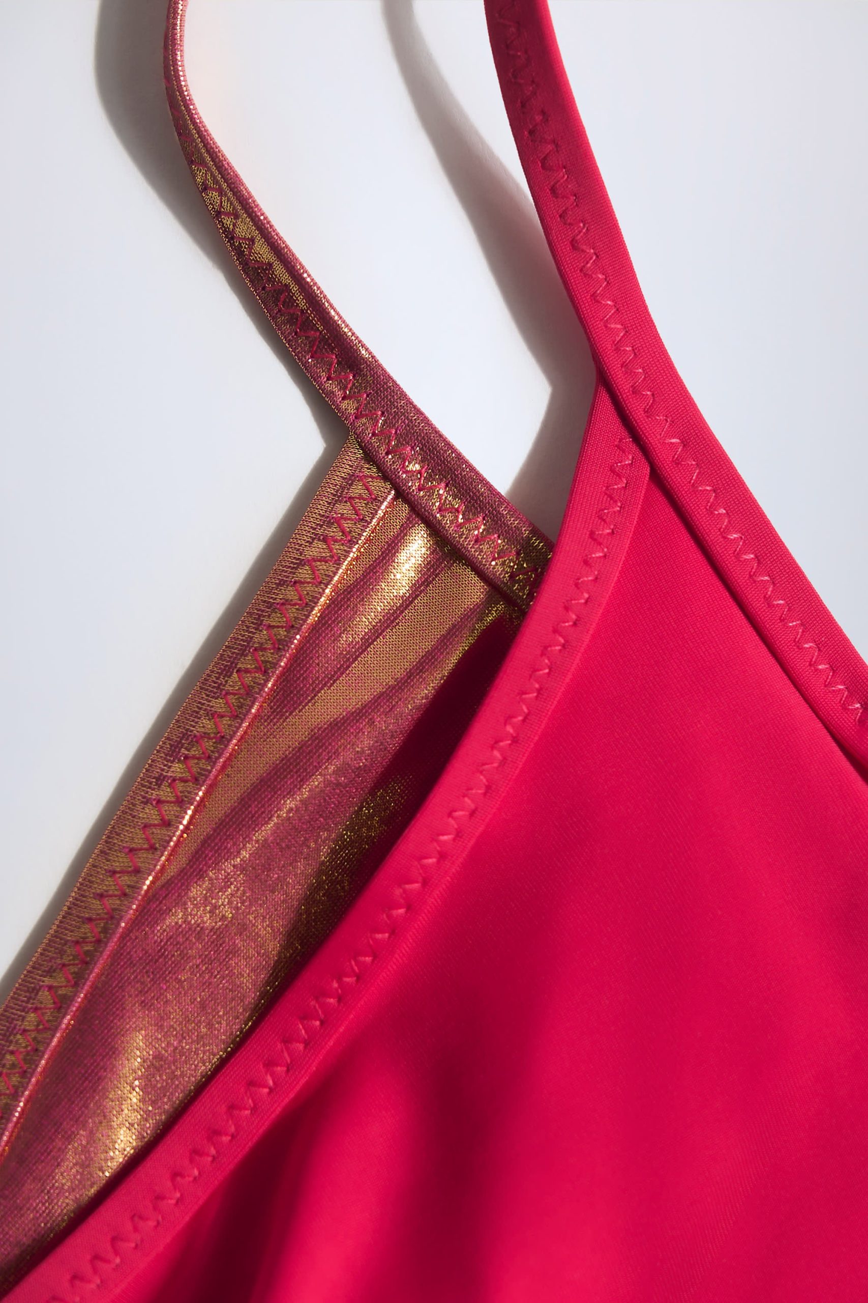 Metallic Layered Swimsuit in Fuchsia - Image 5