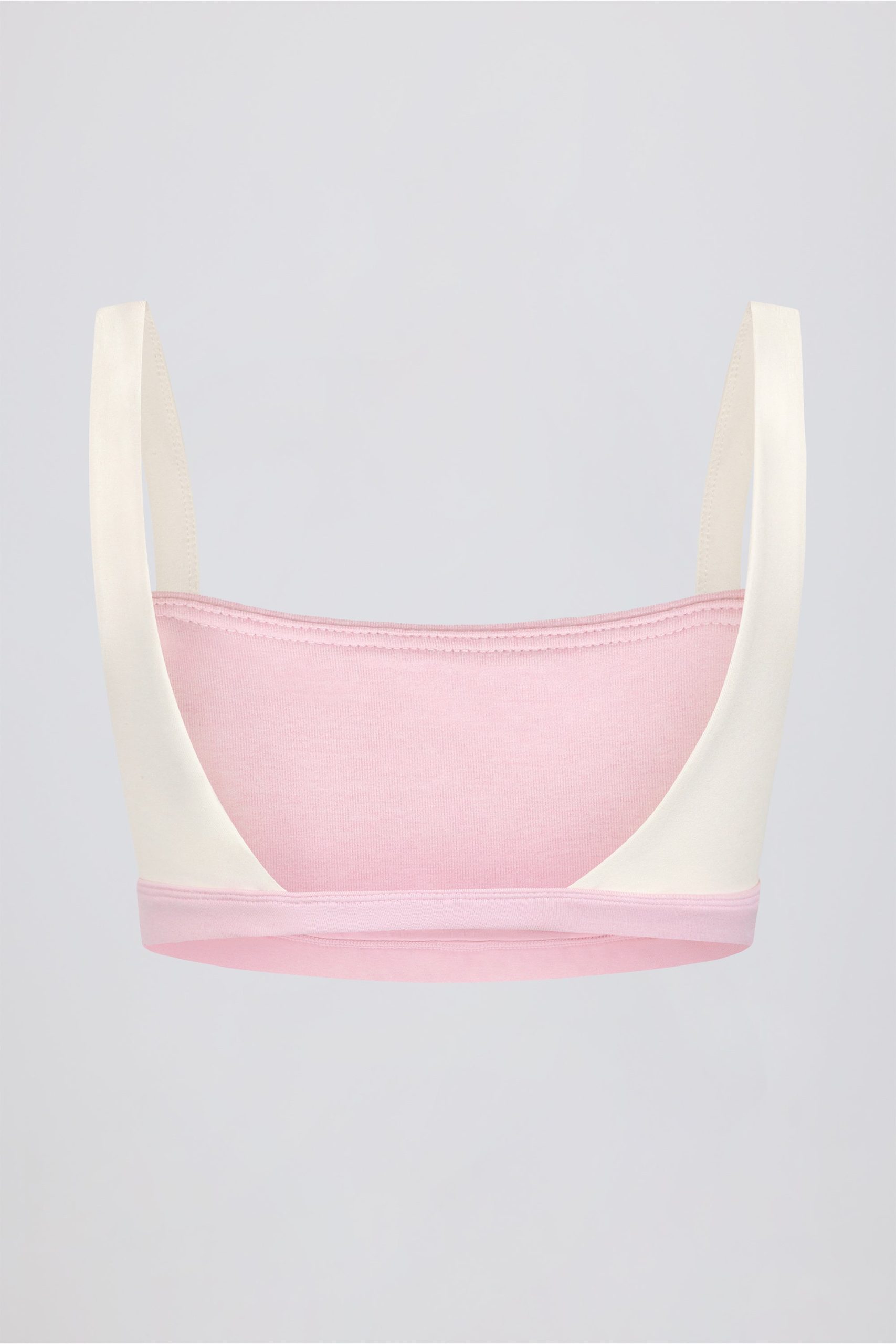 Contrast Sports Bra in Pale Pink Marl - Image 6
