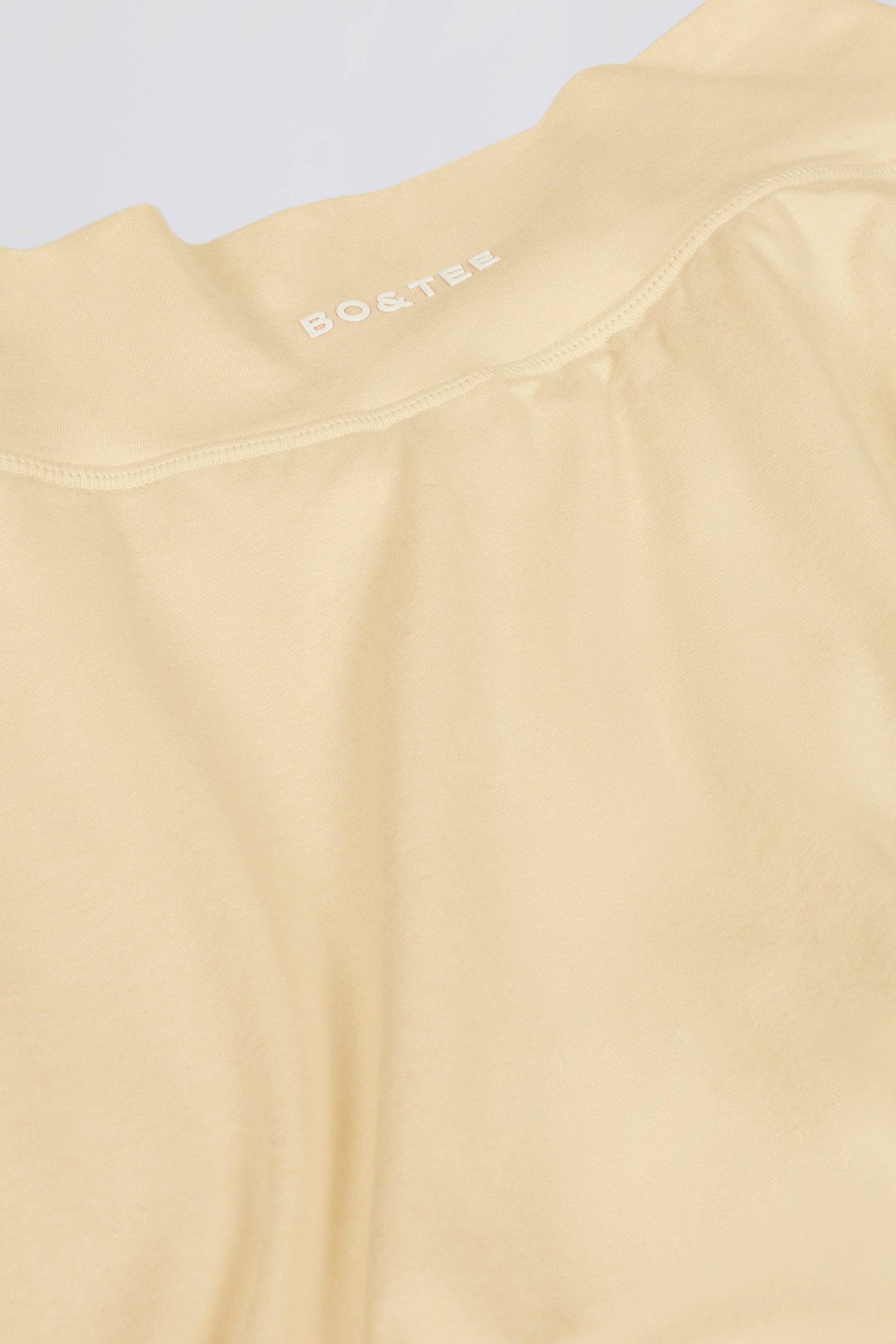 Brushed Jersey Crossover Mini Skort in Lemon Marl - Image 8