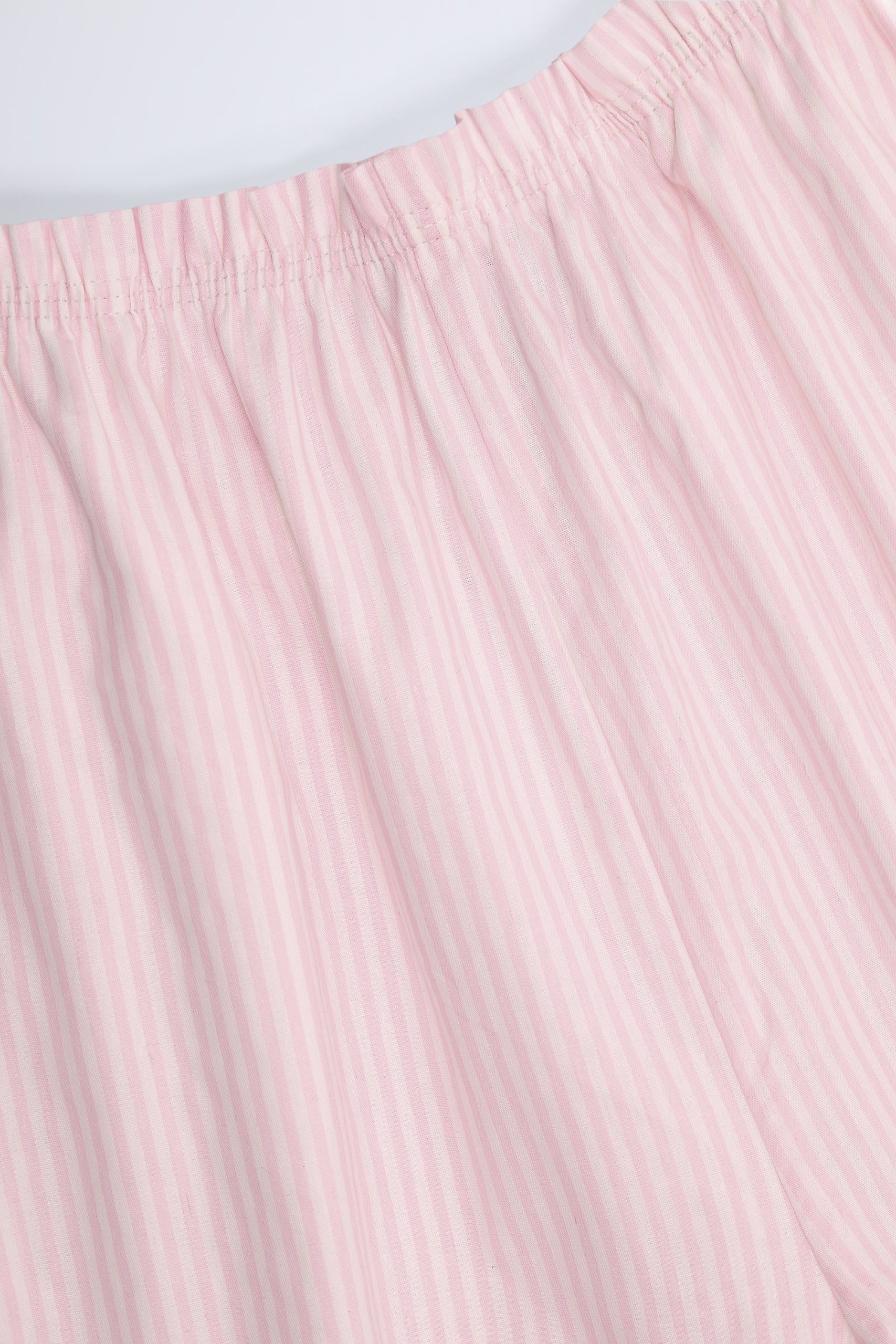 Wide-Leg Cotton-Poplin Trousers in Pink White Stripe - Image 6