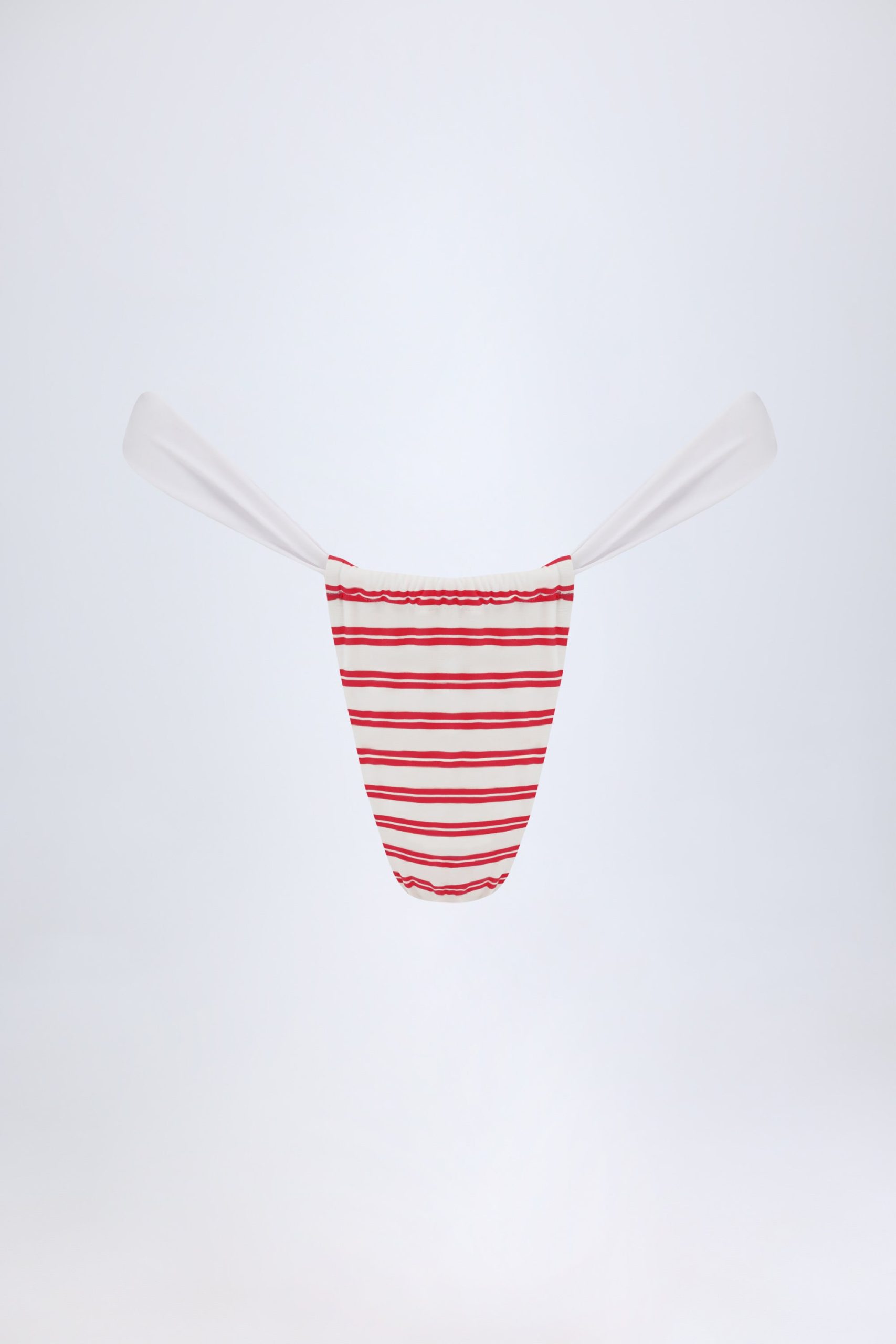 Ruched Cheeky Bikini Bottoms in Cherry Red - Image 2